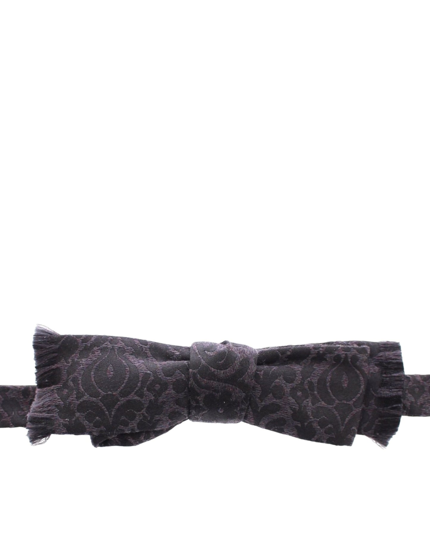 Dolce & Gabbana Grau-schwarze Fliege aus Wolle und Seide