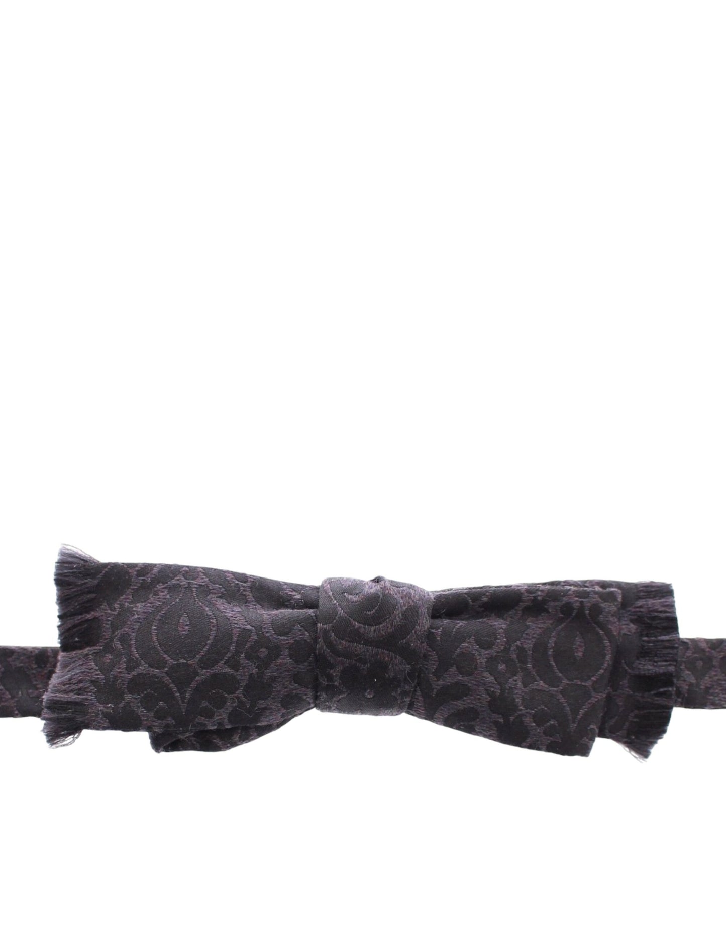 Dolce & Gabbana Grau-schwarze Fliege aus Wolle und Seide