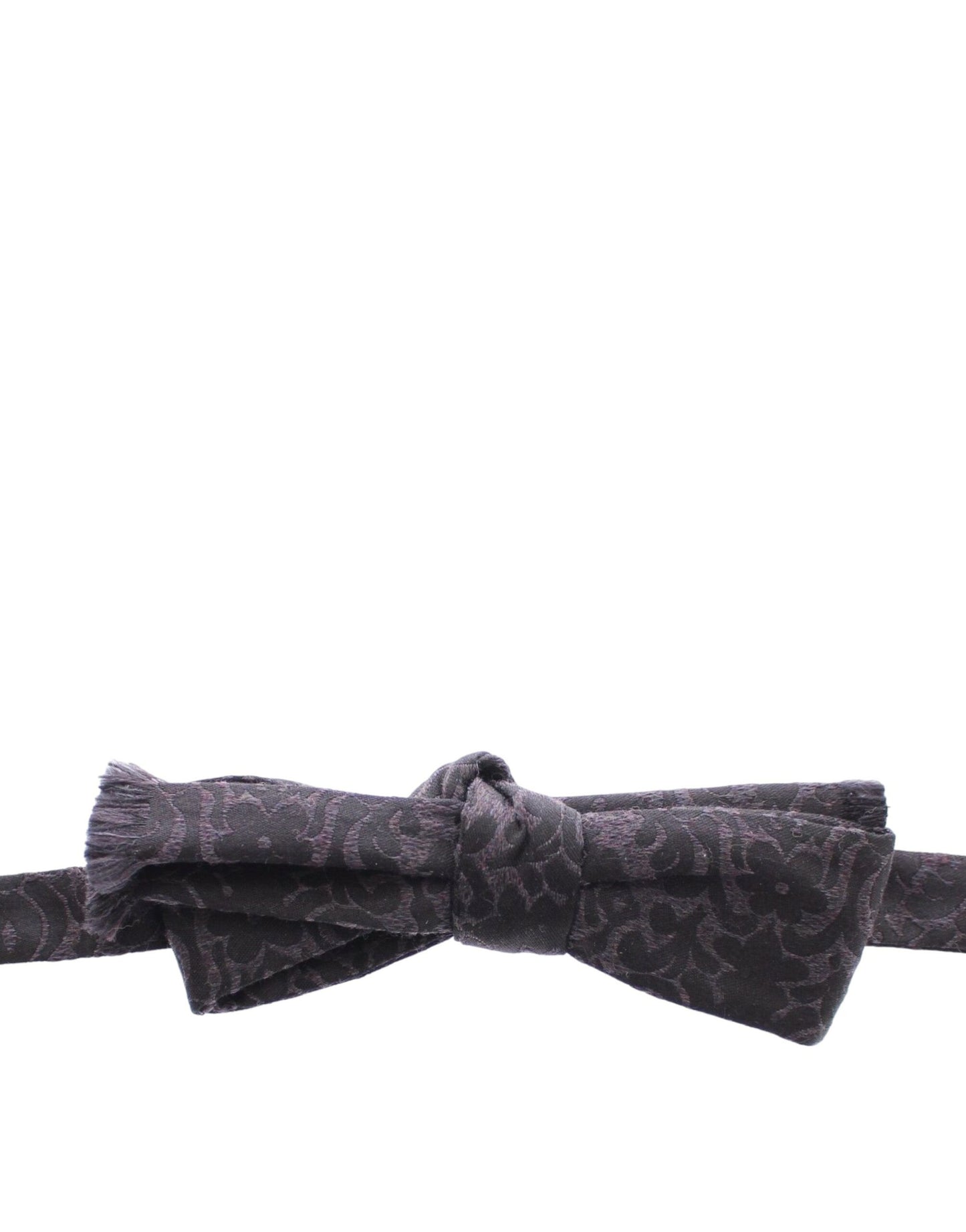Dolce & Gabbana Grau-schwarze Fliege aus Wolle und Seide