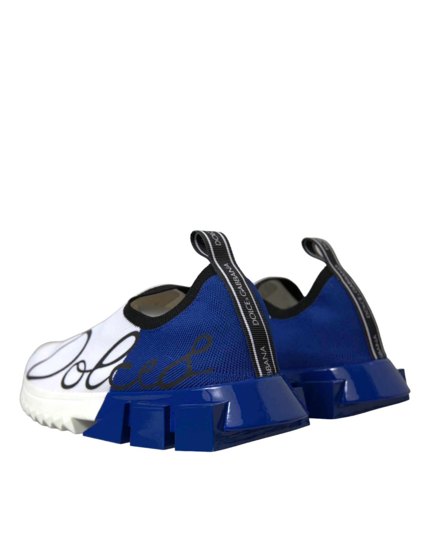 Dolce & Gabbana Weiß Blau Sorrento Low Top Männer Casual Sneakers Schuhe