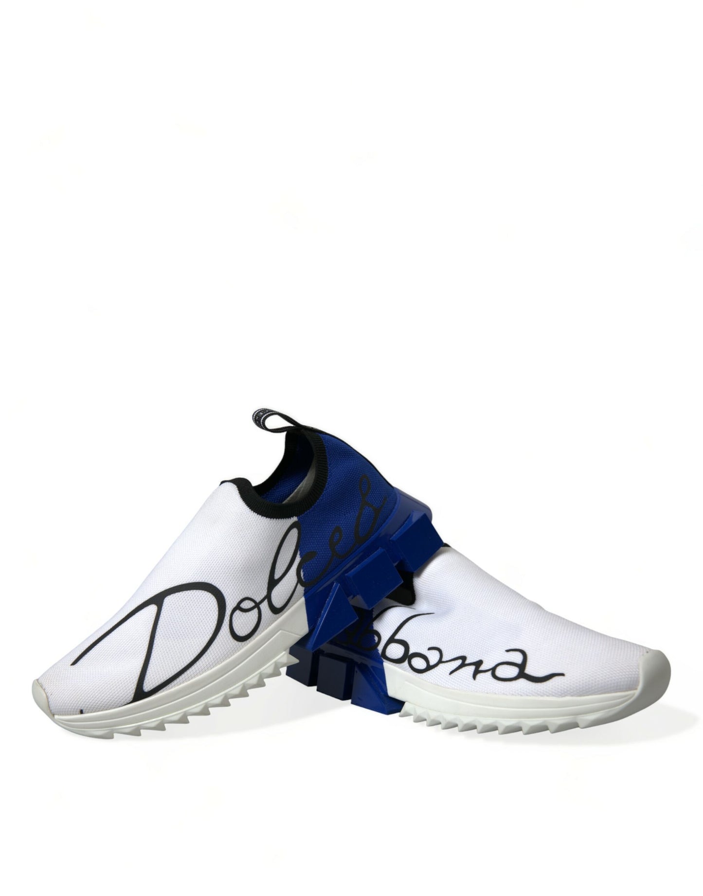 Dolce & Gabbana Weiß Blau Sorrento Low Top Männer Casual Sneakers Schuhe