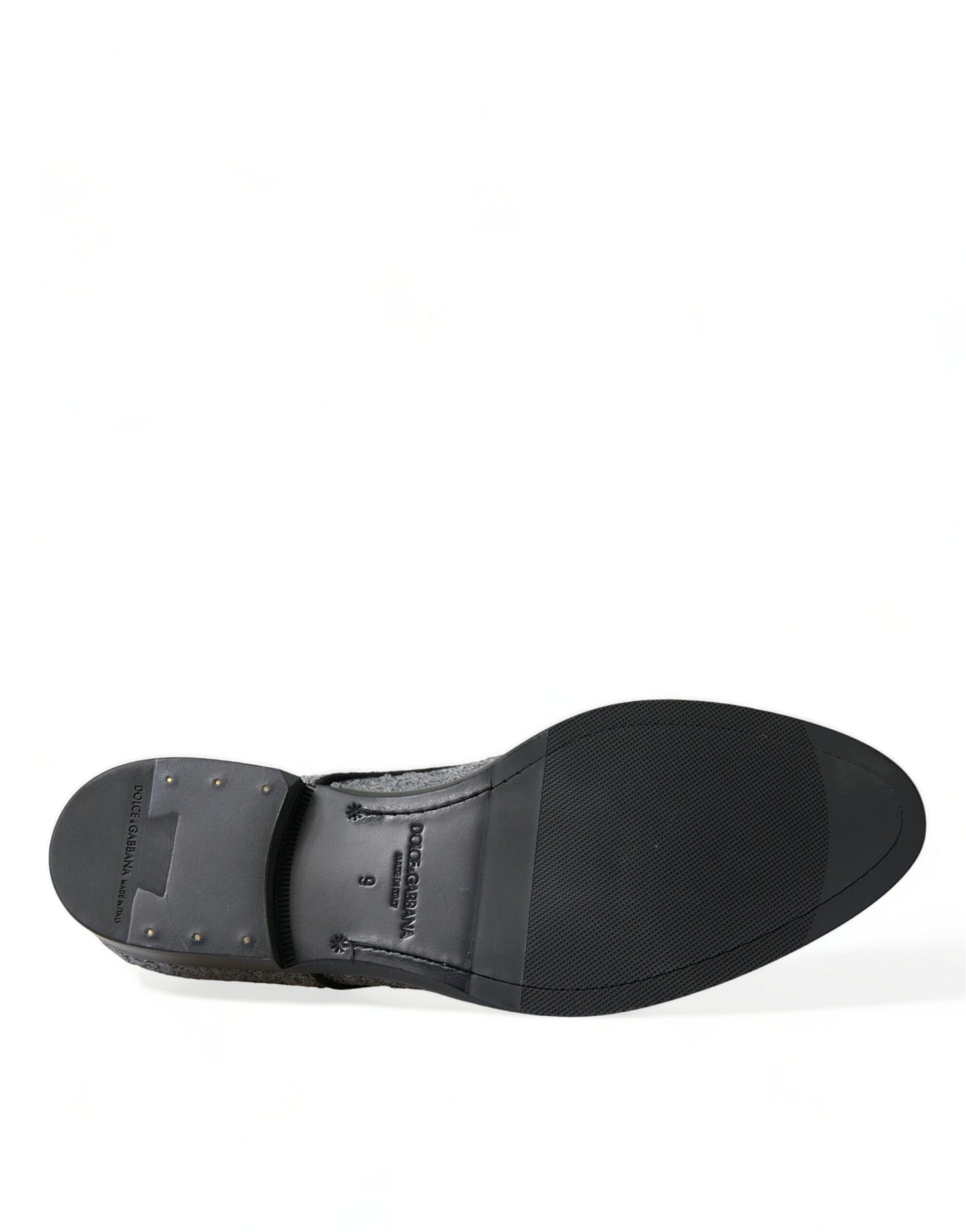 Dolce & Gabbana – Silberne Derby-Schnürschuhe mit Pailletten für Herren