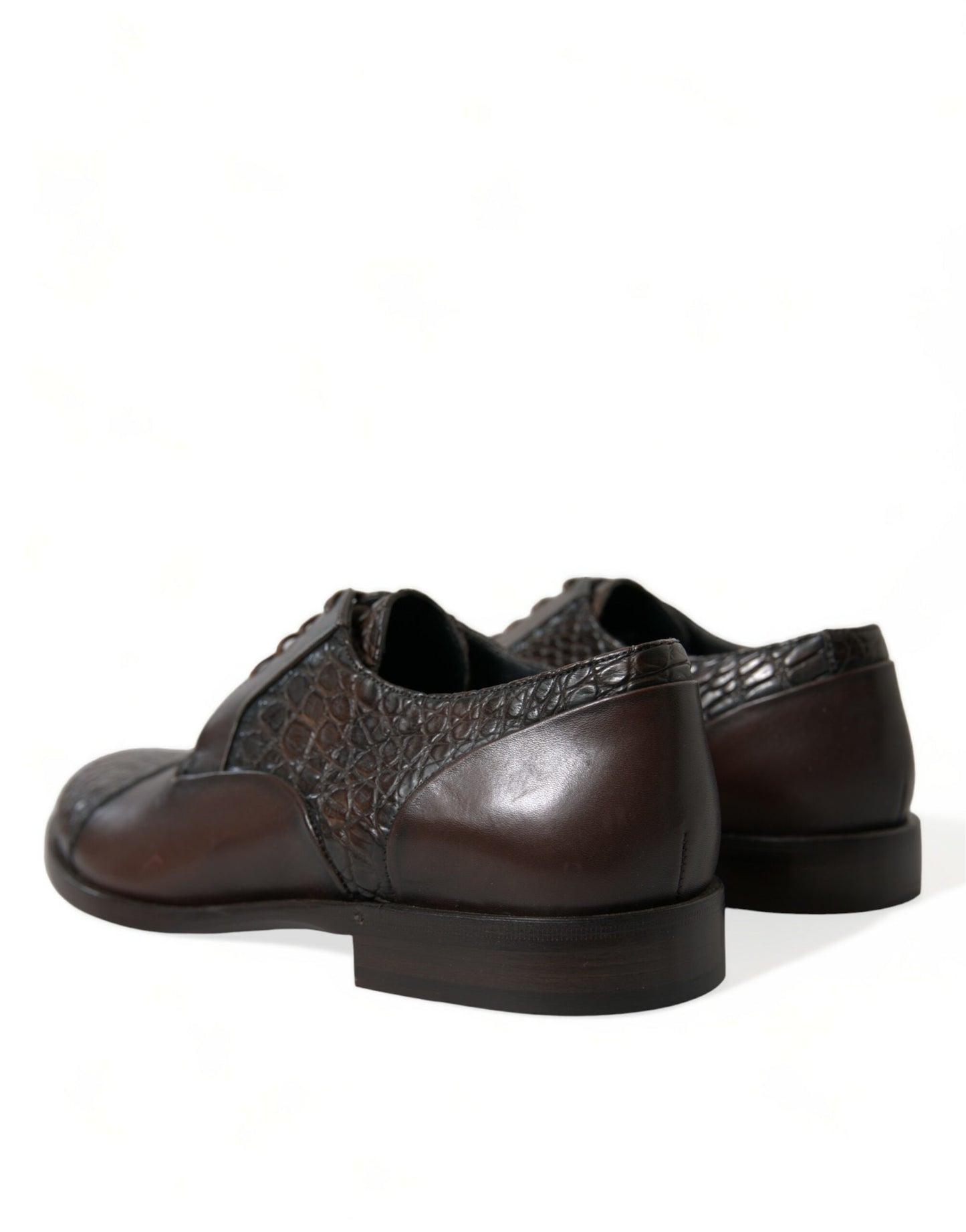 Dolce & Gabbana – Oxford-Schnürschuhe aus exotischem Leder in Braun