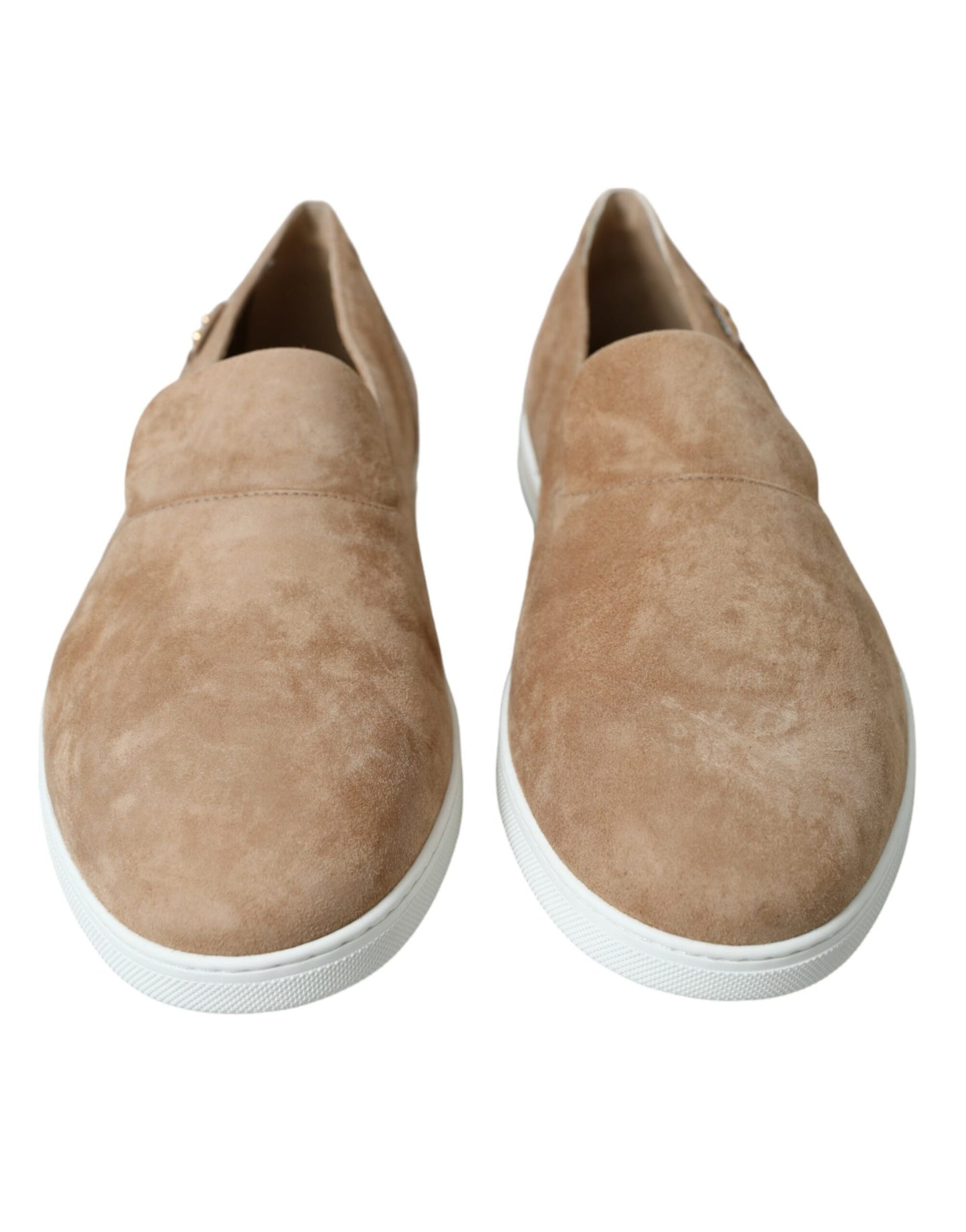 Dolce & Gabbana Beige Wildleder Caiman Herren Loafer Hausschuhe Schuhe
