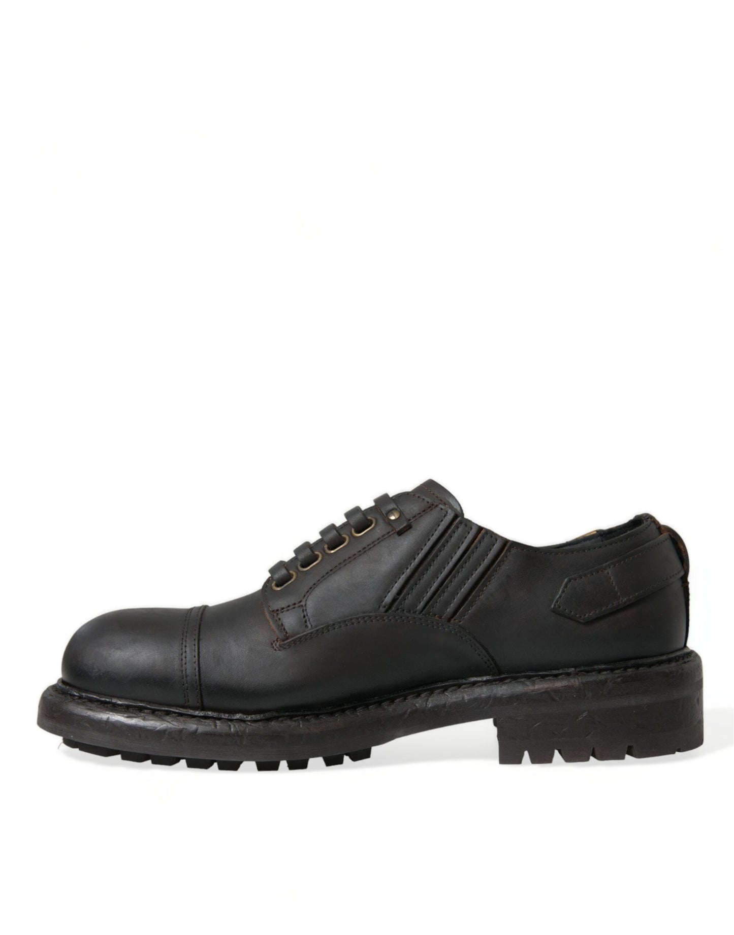 Dolce & Gabbana – Derby-Schnürschuhe aus braunem Leder für Herren