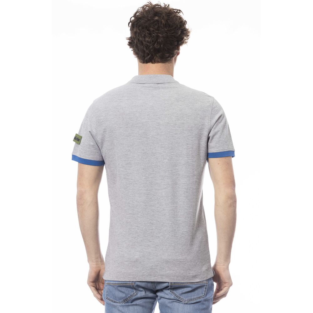 Invicta Herren Poloshirt aus grauer Baumwolle