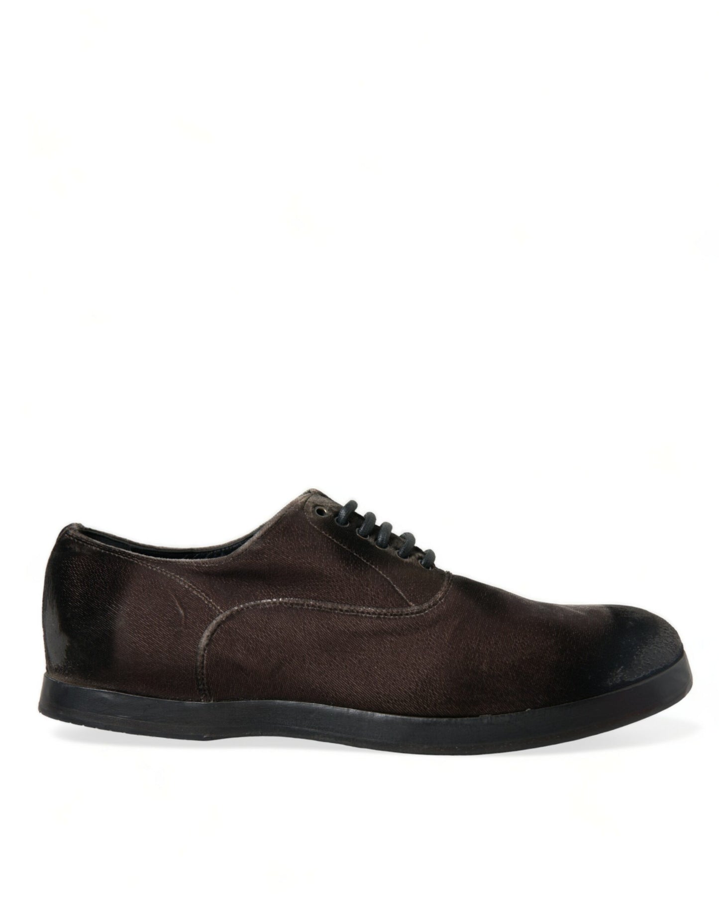 Dolce & Gabbana – Oxford-Schnürschuhe aus braunem Samt für Herren