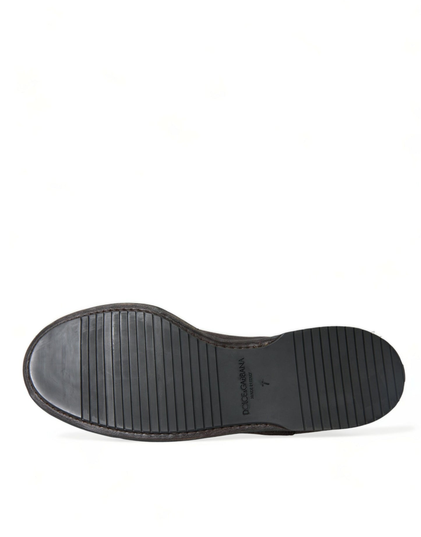 Dolce & Gabbana – Oxford-Schnürschuhe aus braunem Samt für Herren
