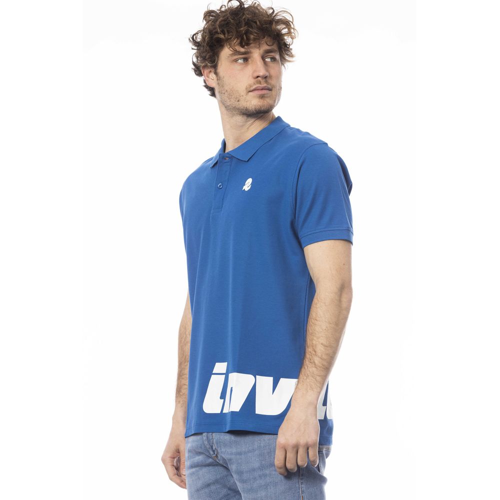 Invicta Herren-Poloshirt aus blauer Baumwolle