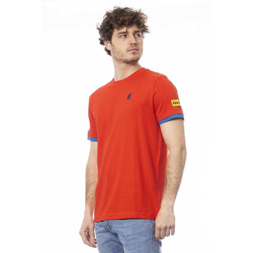 Invicta Rotes Baumwoll-T-Shirt für Herren