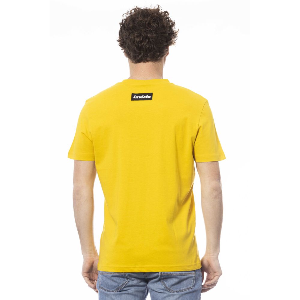 Invicta Gelbes Baumwoll-T-Shirt für Herren