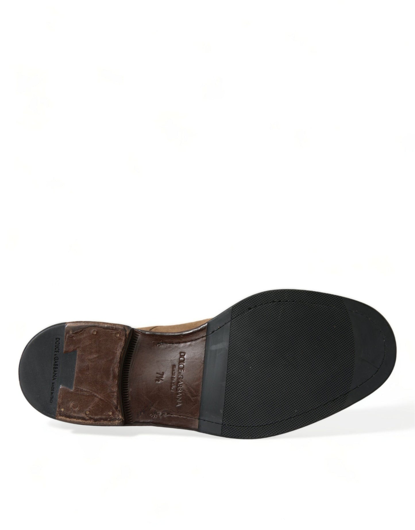 Dolce & Gabbana – Stiefeletten mit Schnürung aus braunem Leder