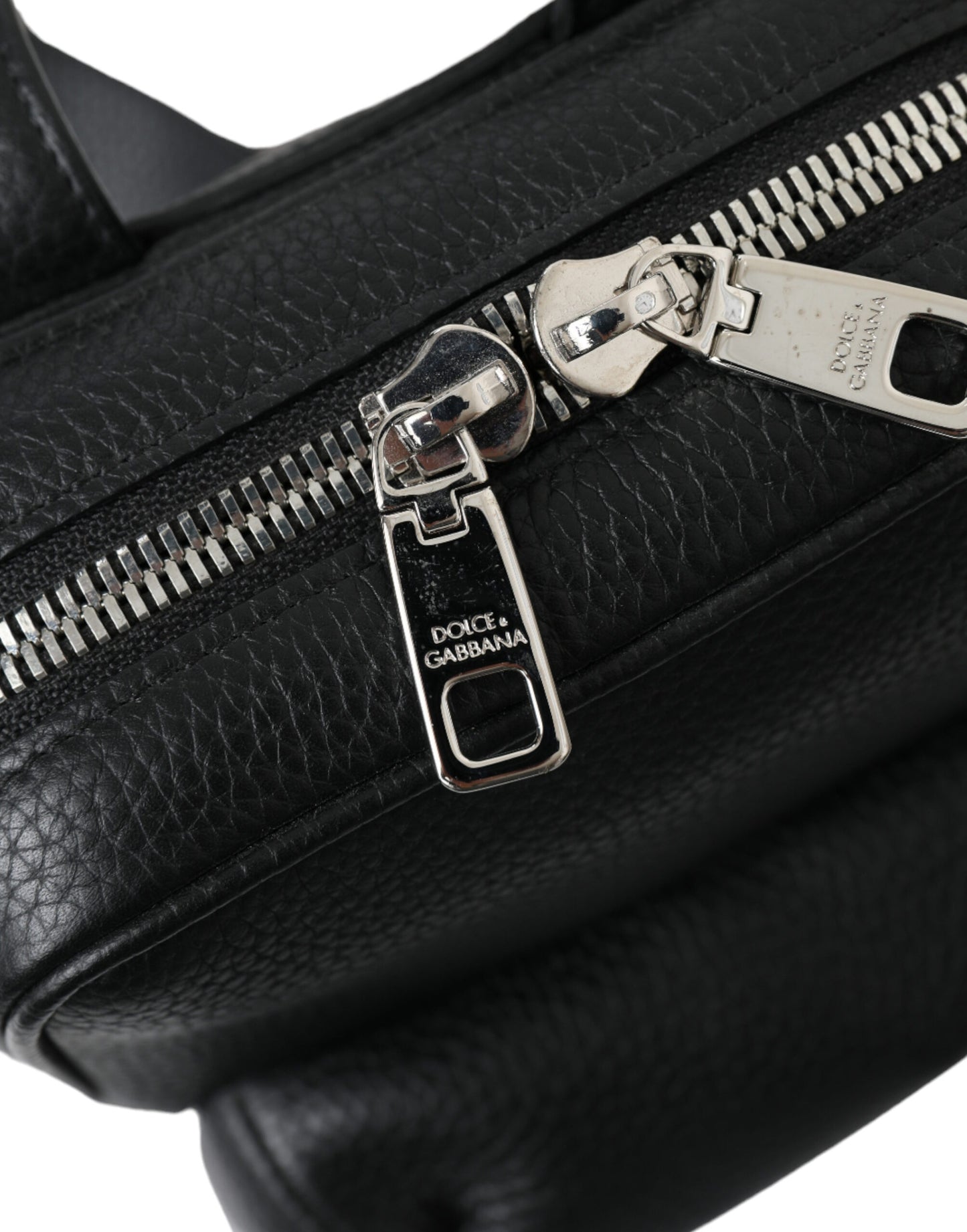 Dolce & Gabbana – Palermo-Rucksacktasche mit Logo aus schwarzem Kalbsleder