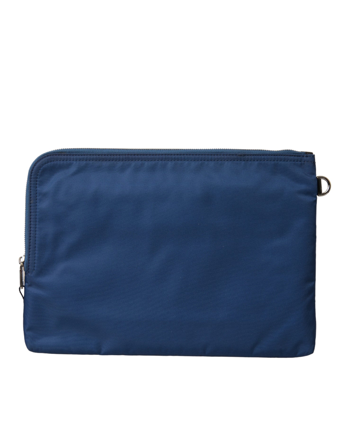 Dolce & Gabbana Blaue Clutch aus Nylon mit DG Milano-Print für Herren