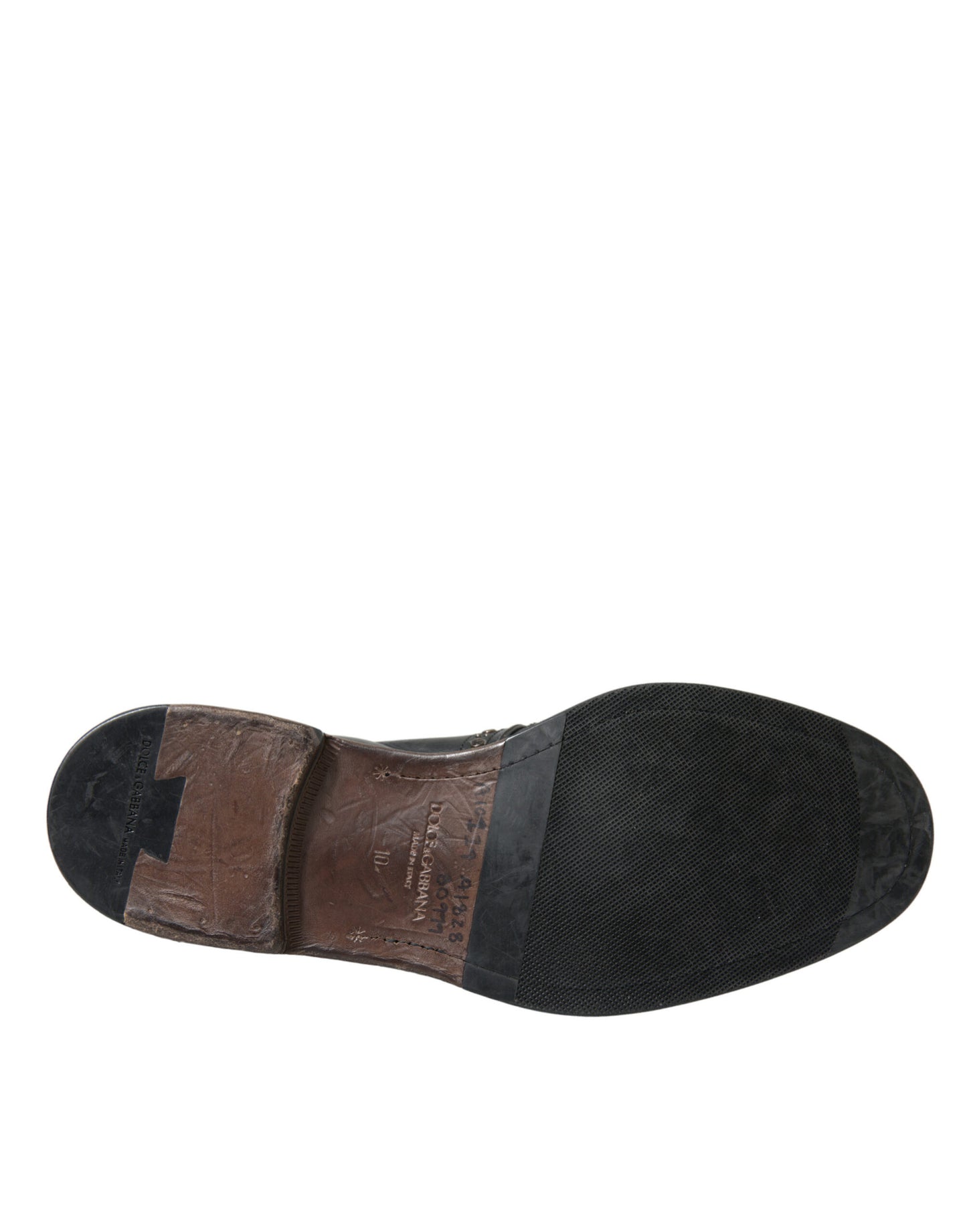 Dolce & Gabbana – Schwarze Monkstrap-Schuhe aus Leder mit Nieten
