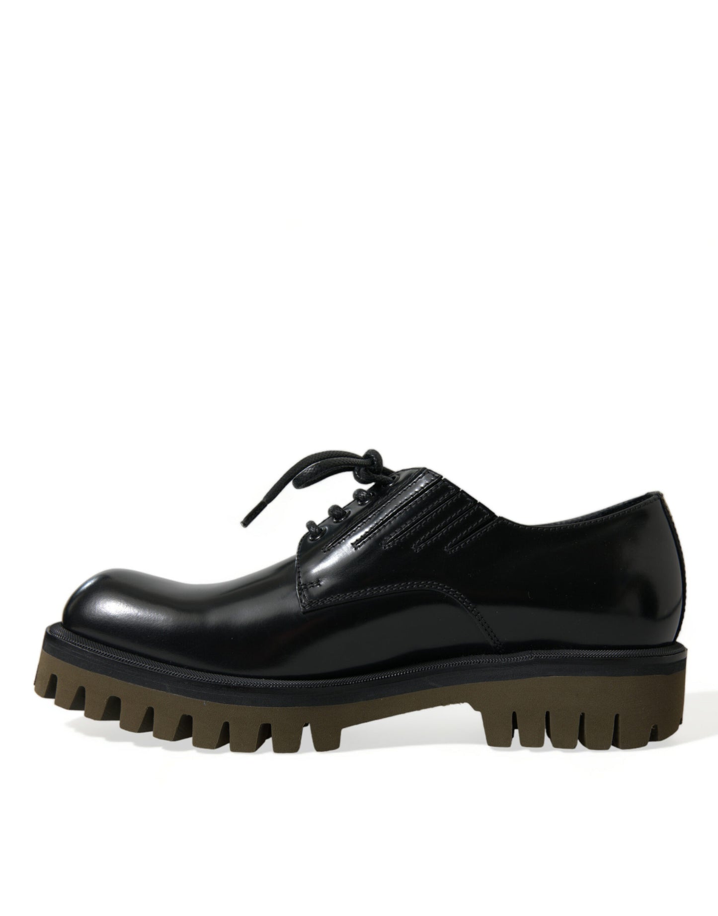 Dolce & Gabbana – Derby-Schnürschuhe aus schwarzem Leder für Herren