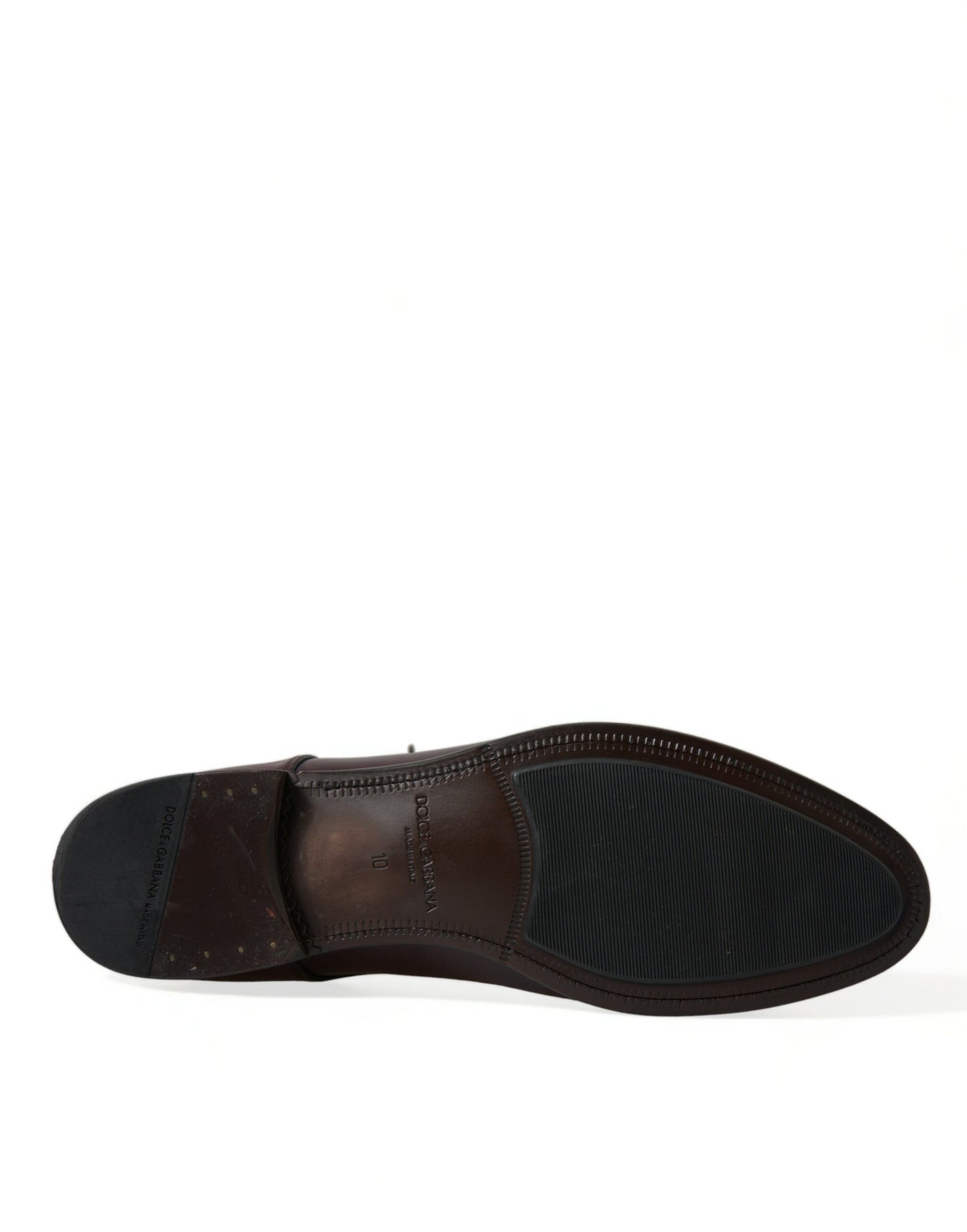 Dolce & Gabbana – Formelle Derby-Schuhe aus bordeauxfarbenem Leder für Herren
