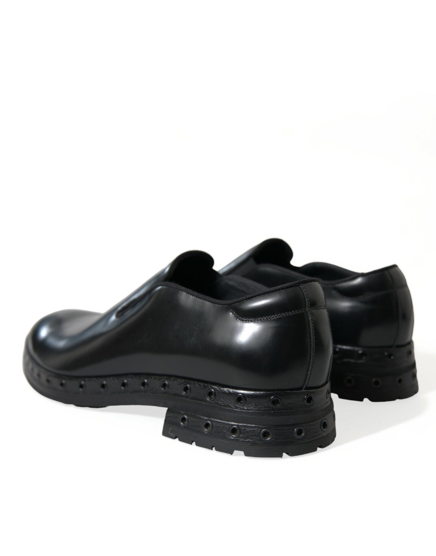 Dolce & Gabbana – Schwarze Loafer aus Leder mit Nieten
