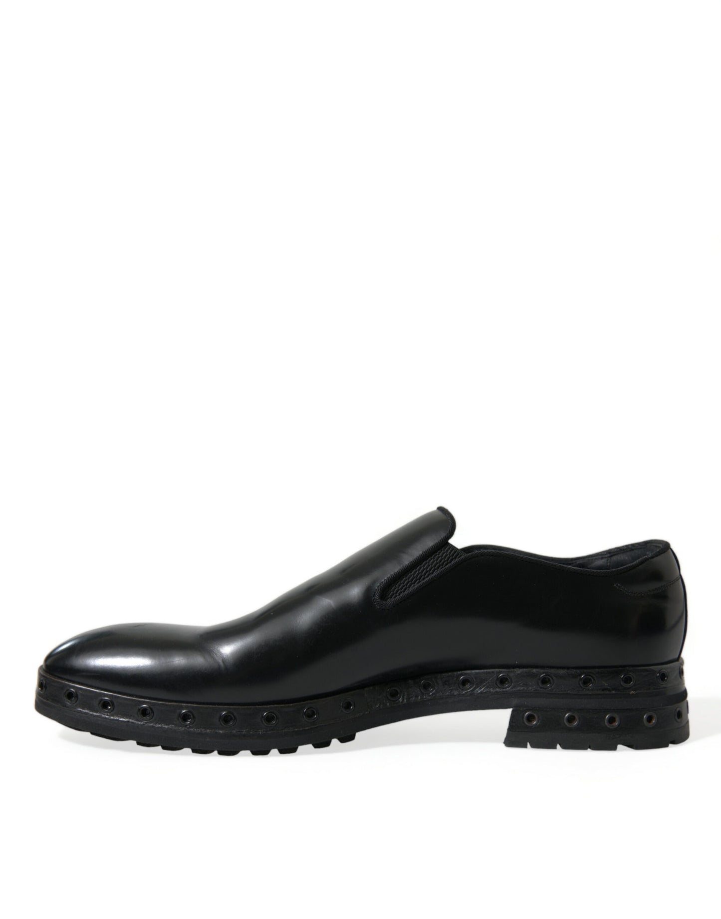 Dolce & Gabbana – Schwarze Loafer aus Leder mit Nieten