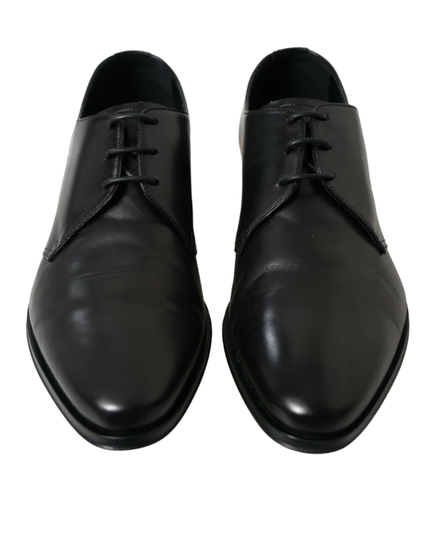 Dolce & Gabbana – Formelle Derby-Schuhe aus schwarzem Leder mit Schnürung