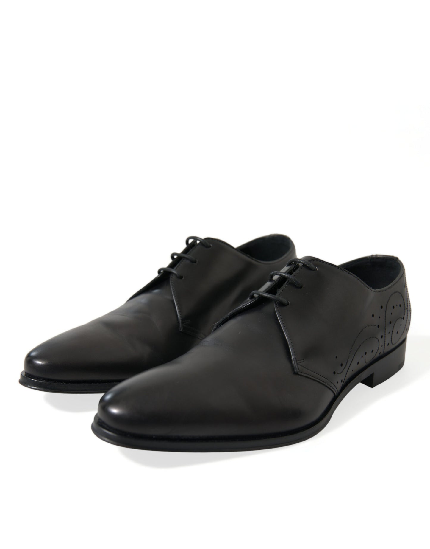 Dolce & Gabbana – Formelle Derby-Schuhe aus schwarzem Leder mit Schnürung