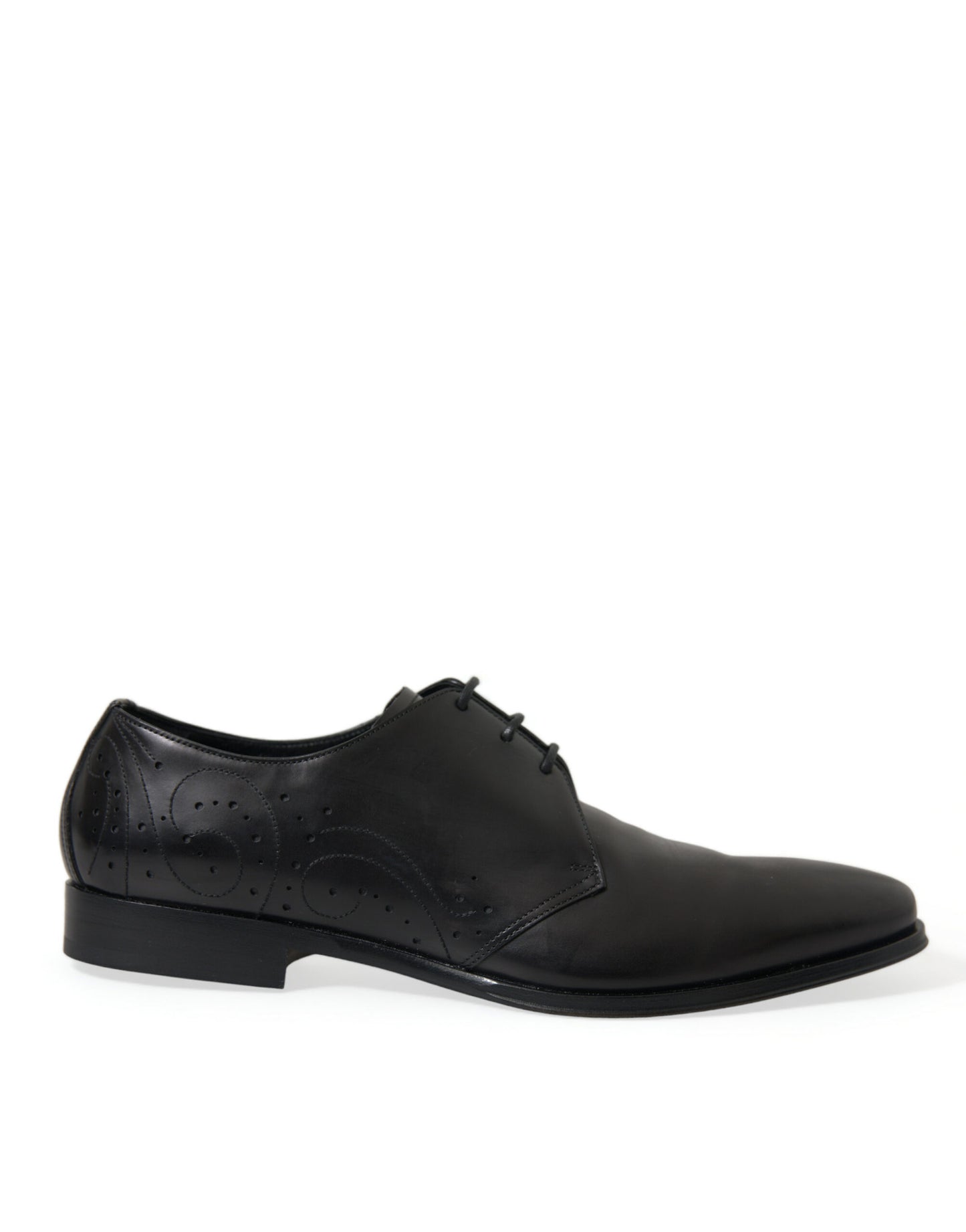 Dolce & Gabbana – Formelle Derby-Schuhe aus schwarzem Leder mit Schnürung