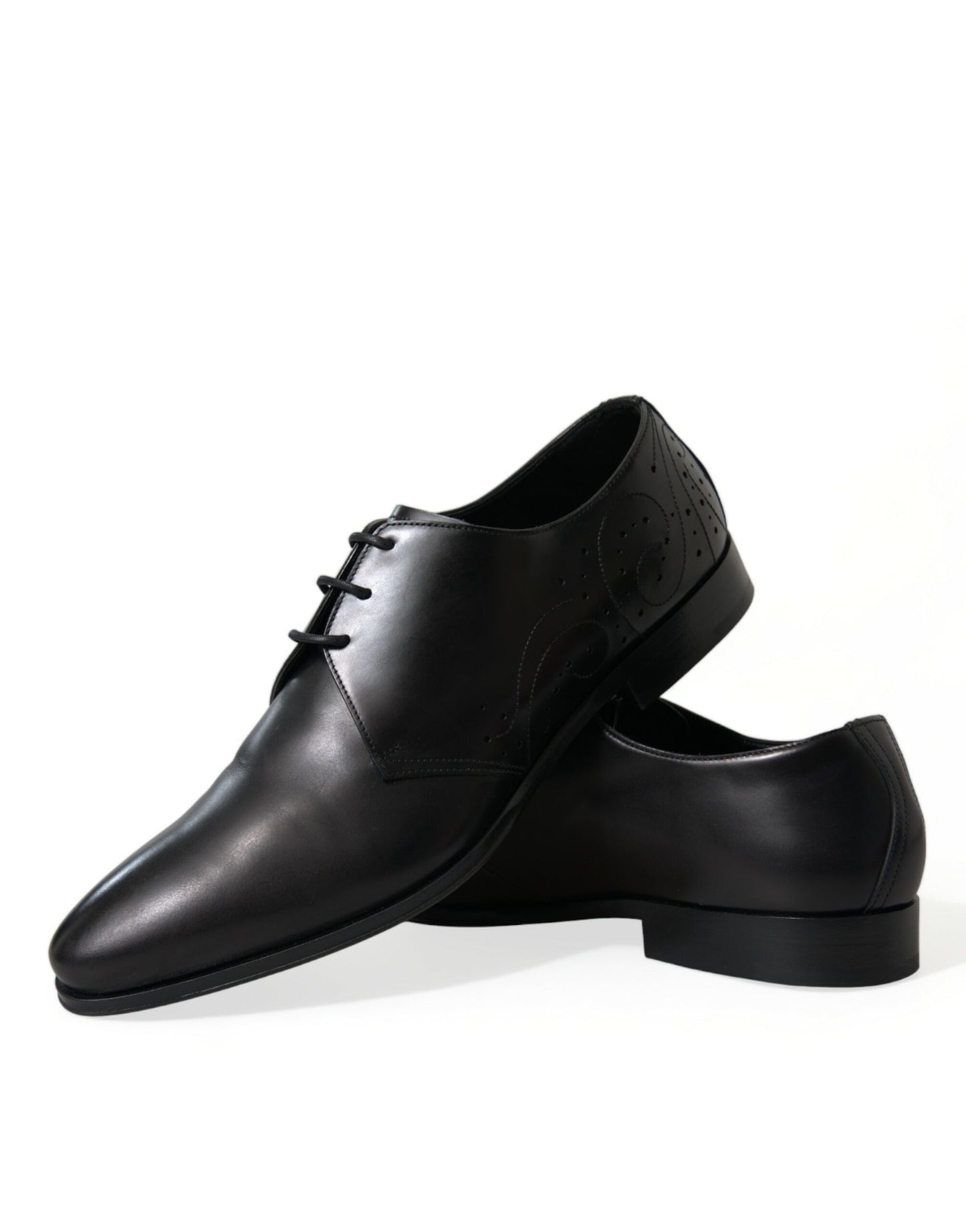 Dolce & Gabbana – Formelle Derby-Schuhe aus schwarzem Leder mit Schnürung