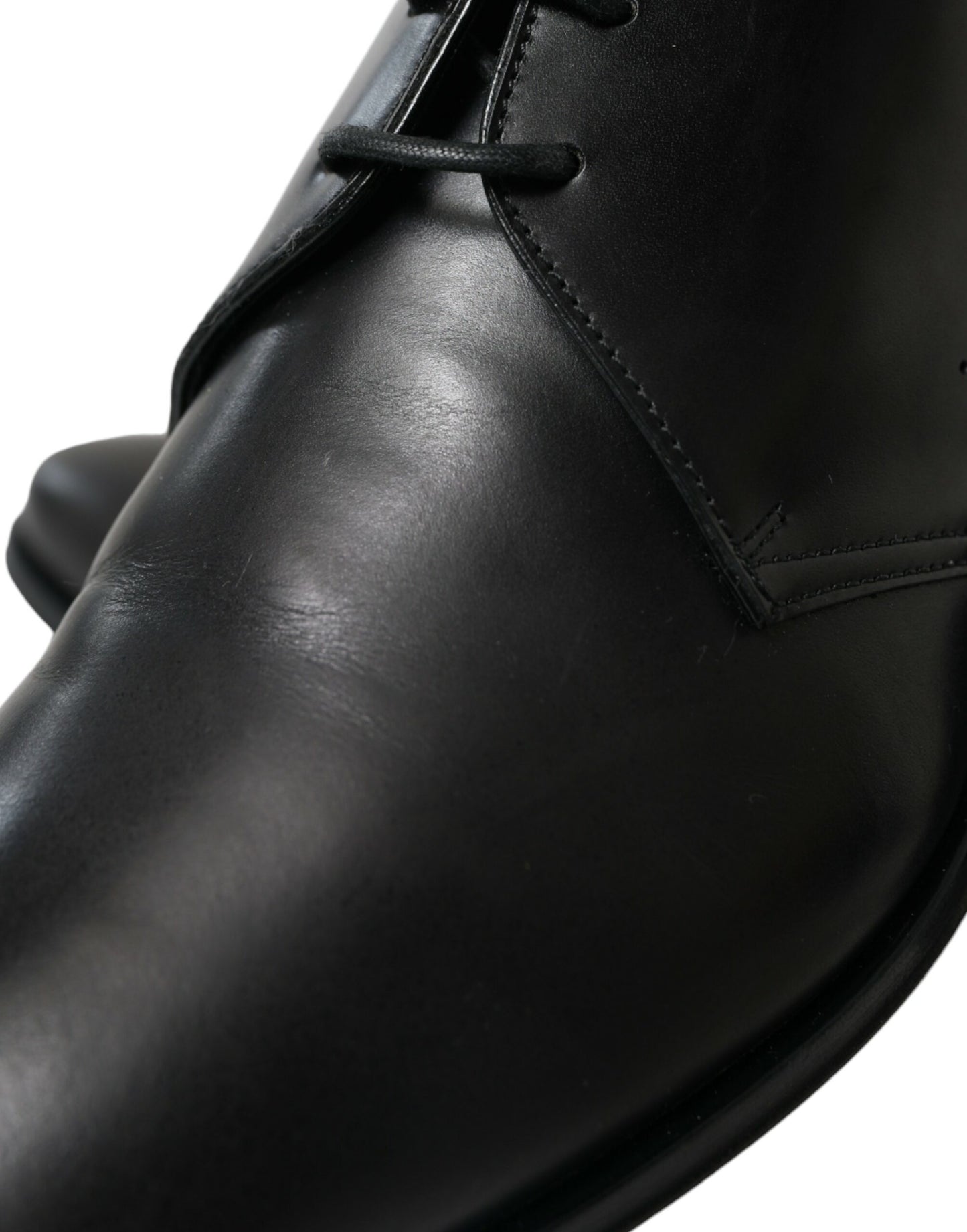 Dolce & Gabbana – Formelle Derby-Schuhe aus schwarzem Leder mit Schnürung