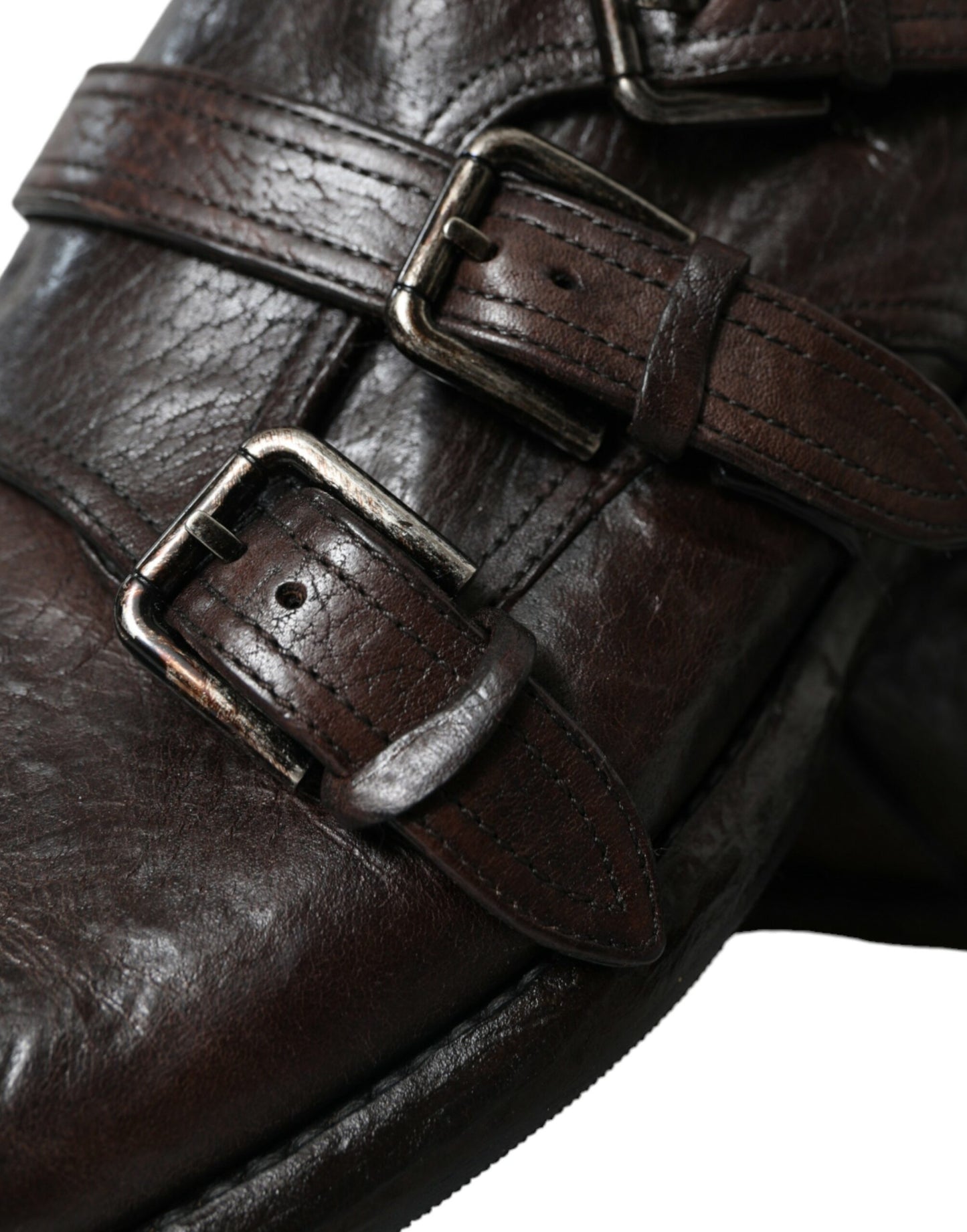Dolce & Gabbana – Formelle Schuhe mit braunem Lederriemen