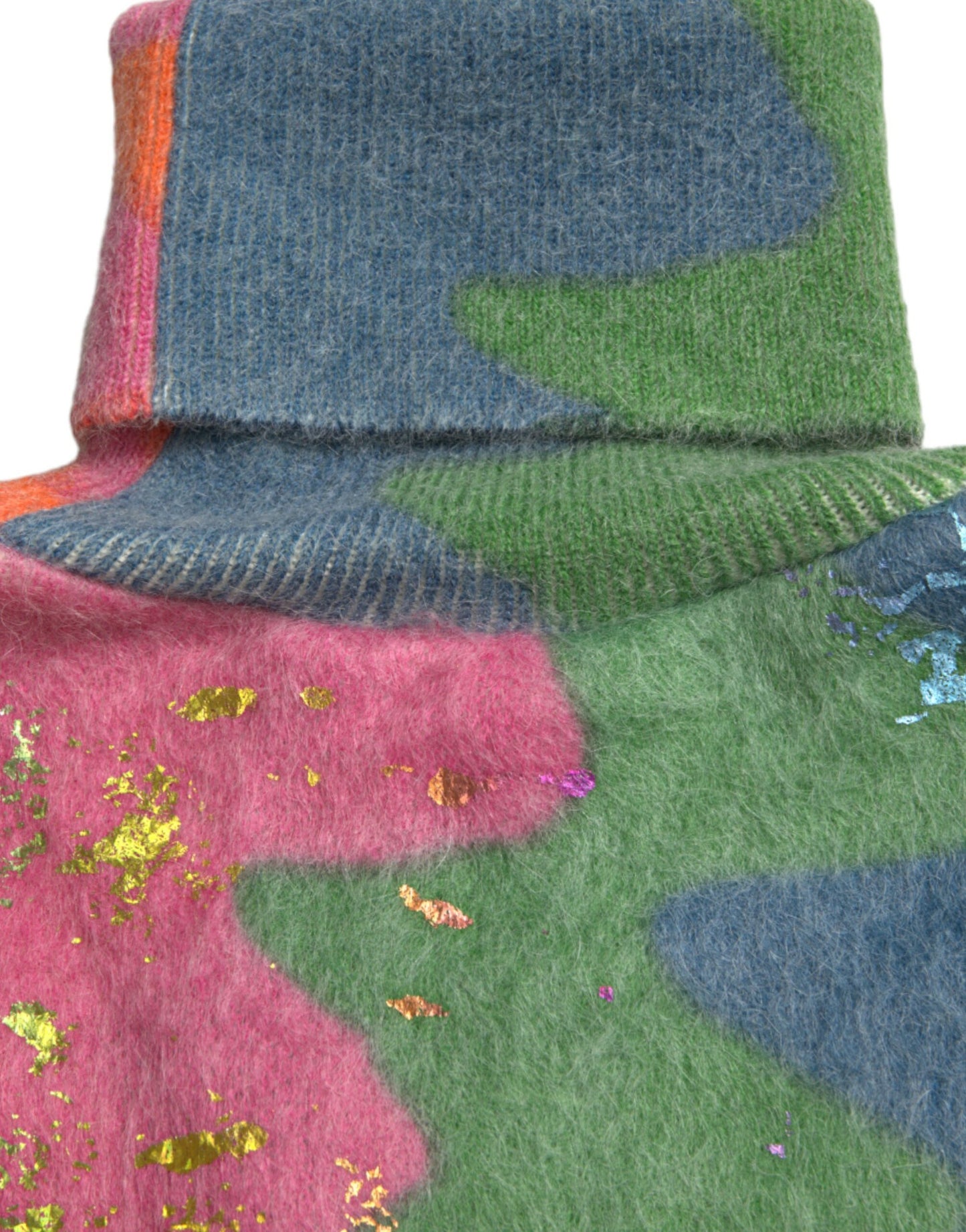 Dolce & Gabbana Mehrfarbiger Rollkragenpullover aus Mohair