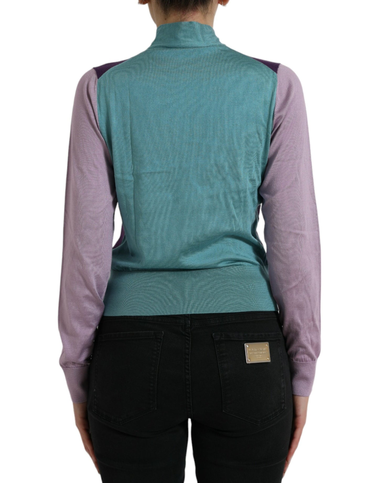Dolce & Gabbana – Mehrfarbiger Pullover mit Schleifenverschluss