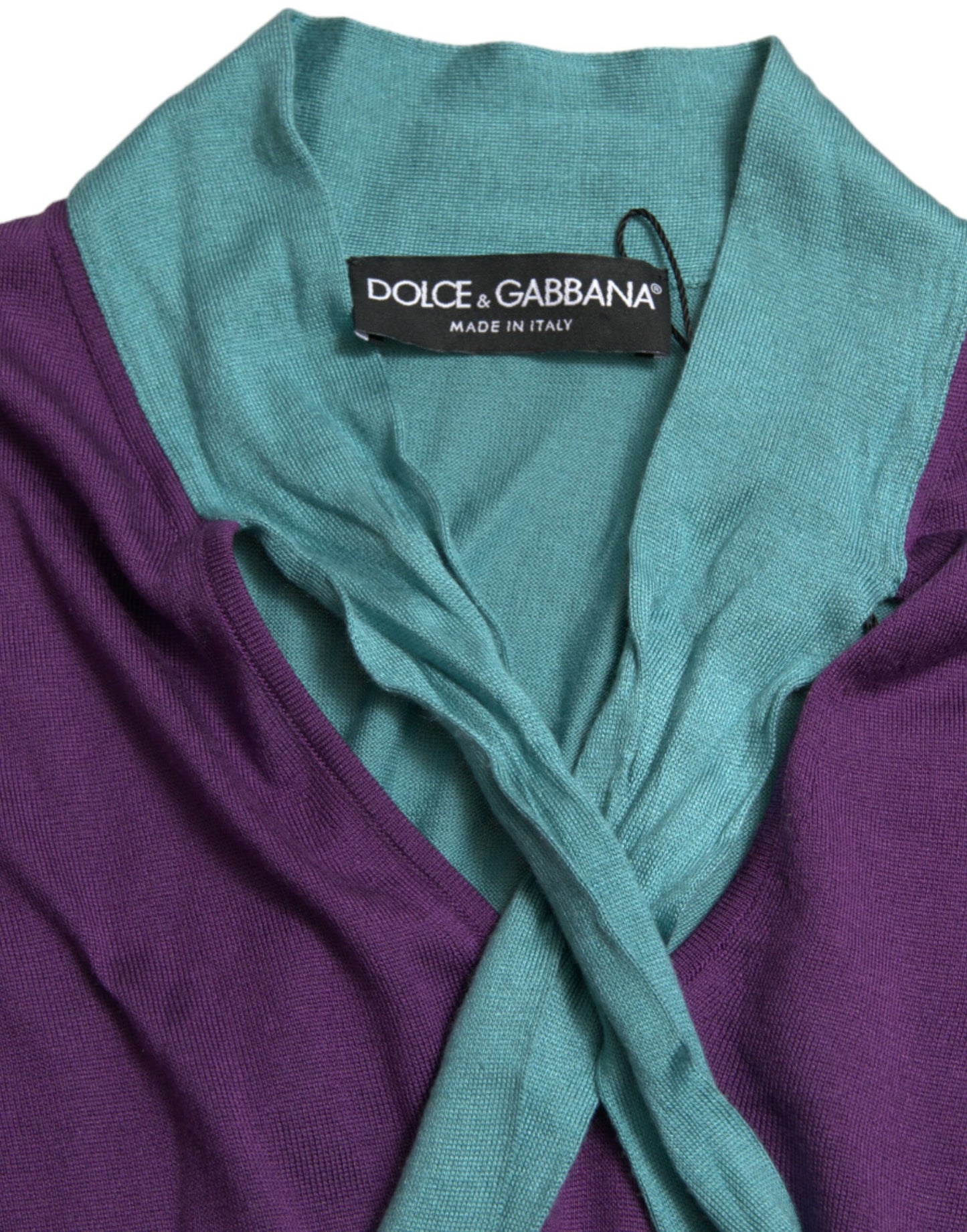 Dolce & Gabbana – Mehrfarbiger Pullover mit Schleifenverschluss