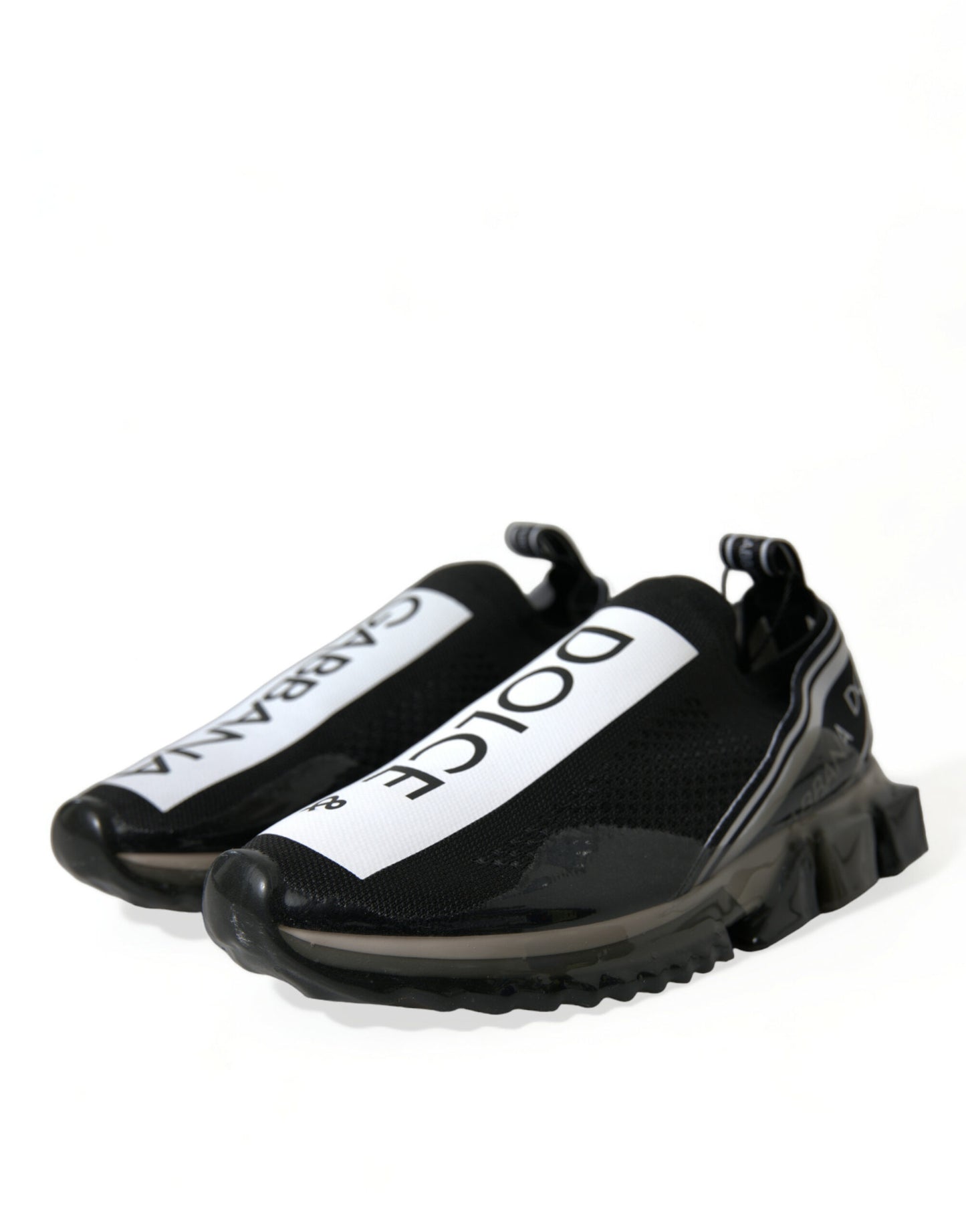 Dolce & Gabbana Schwarz-Weiß Slip-On Sneakers Sorrento Schuhe