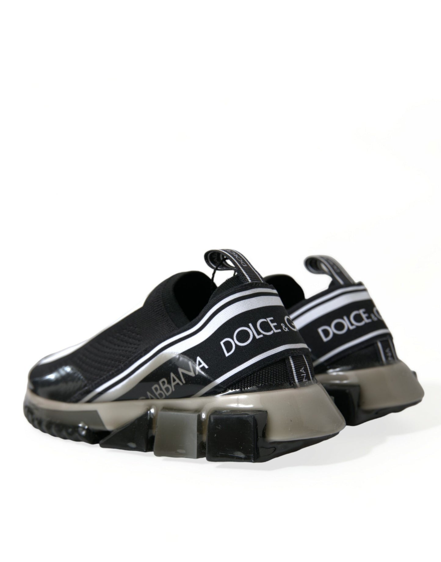 Dolce & Gabbana Schwarz-Weiß Slip-On Sneakers Sorrento Schuhe