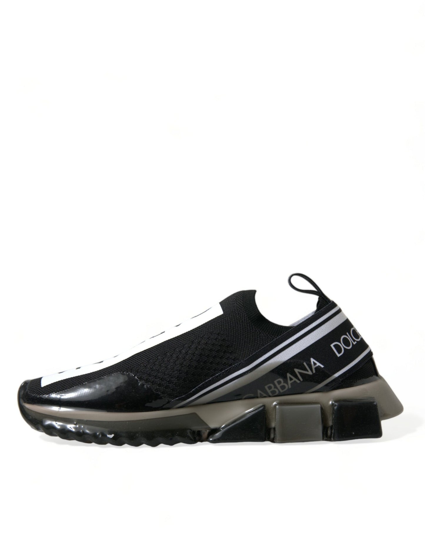Dolce & Gabbana Schwarz-Weiß Slip-On Sneakers Sorrento Schuhe