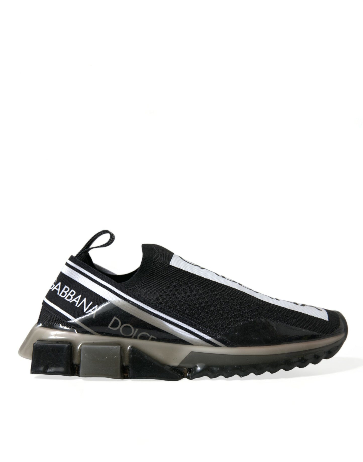 Dolce & Gabbana Schwarz-Weiß Slip-On Sneakers Sorrento Schuhe