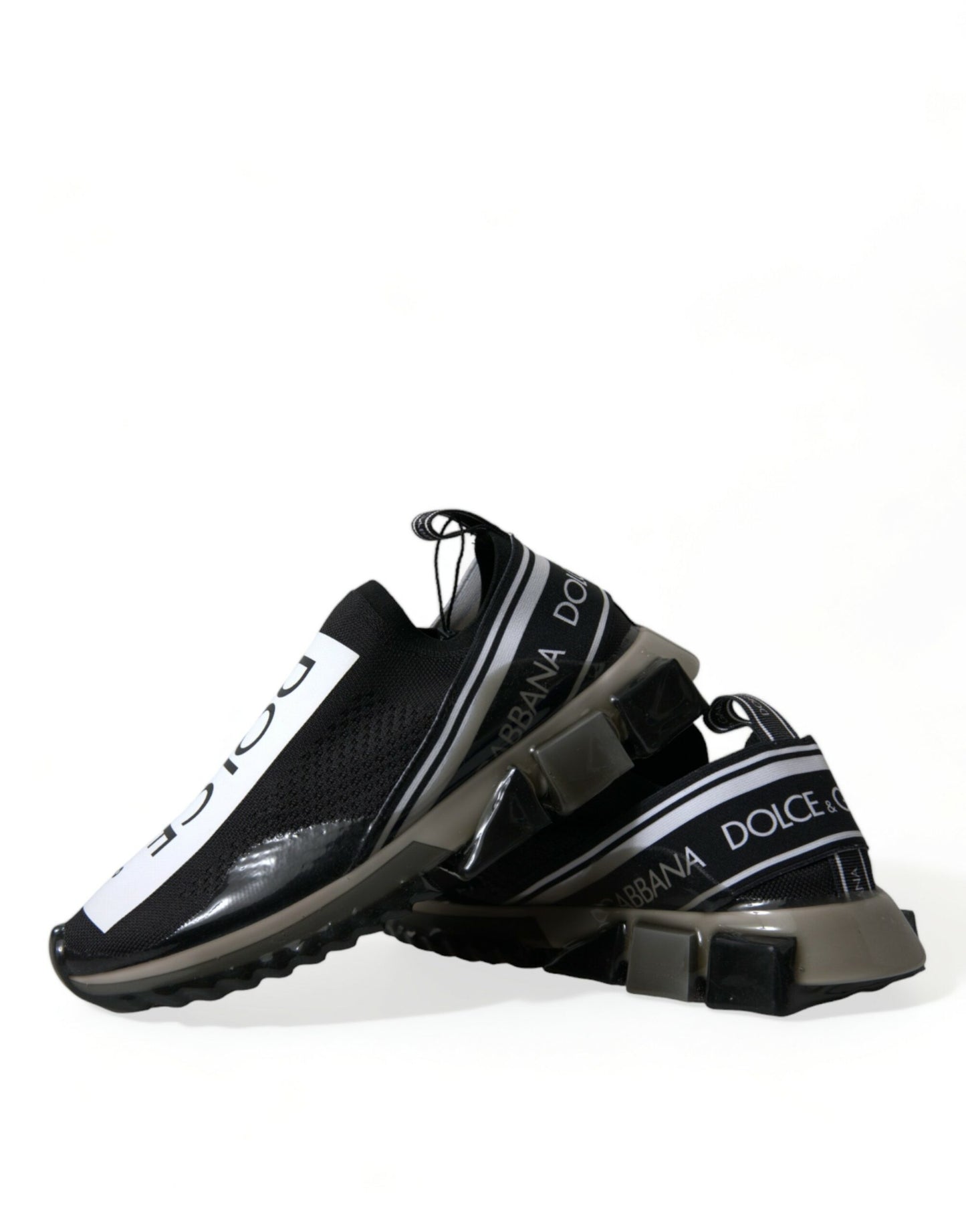 Dolce & Gabbana Schwarz-Weiß Slip-On Sneakers Sorrento Schuhe