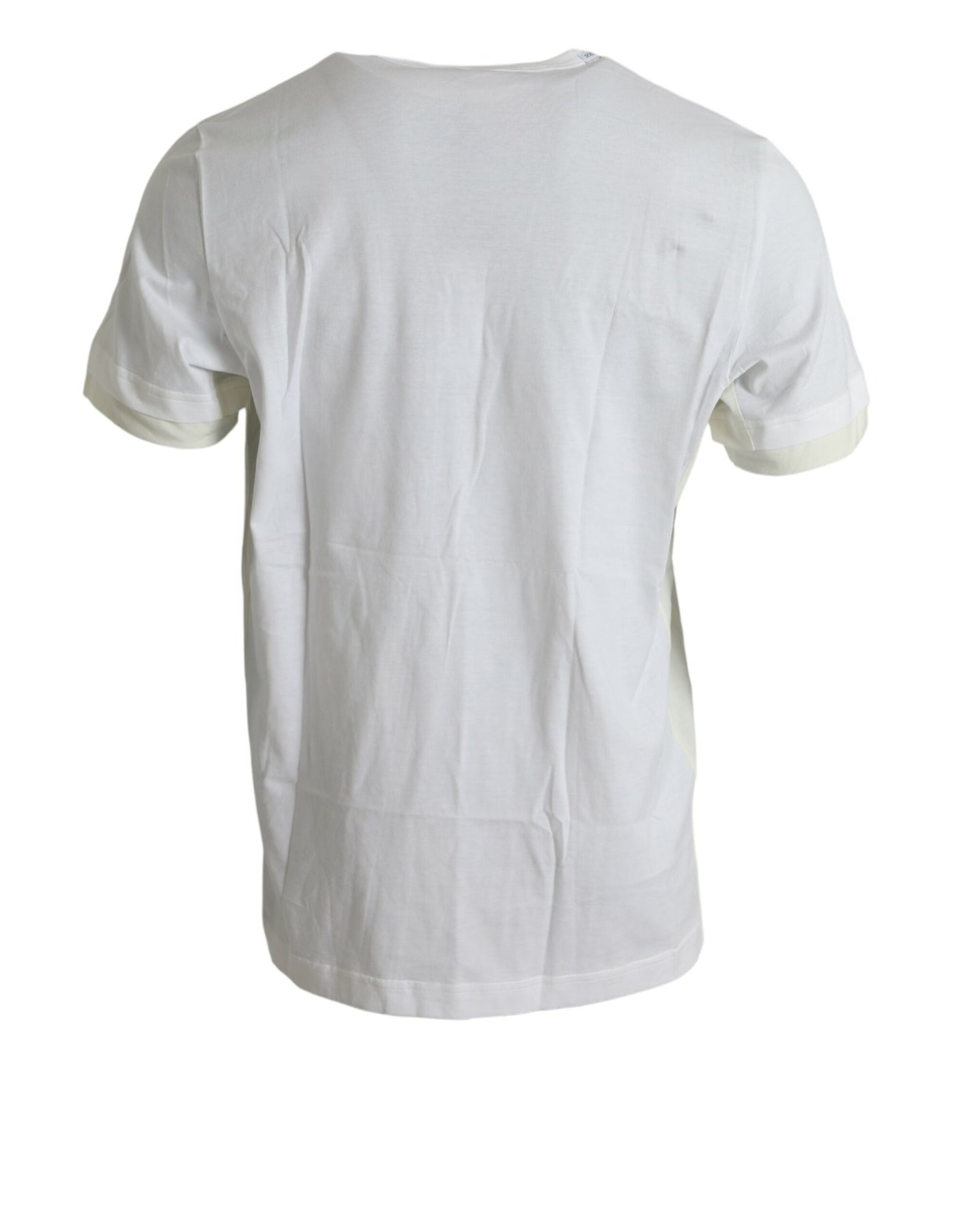 Dolce & Gabbana – Weißes T-Shirt mit kurzen Ärmeln aus Baumwolle mit Tasche
