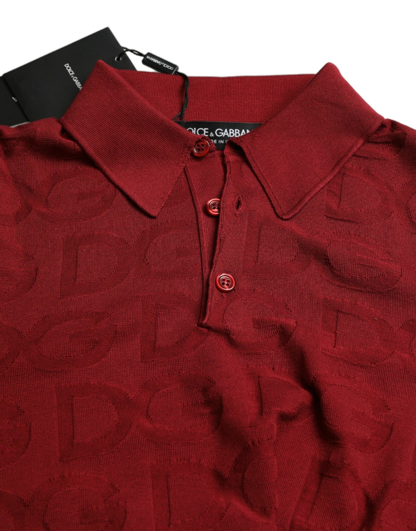 Dolce & Gabbana Kastanienbraunes Seiden-T-Shirt mit Kragen und kurzen Ärmeln