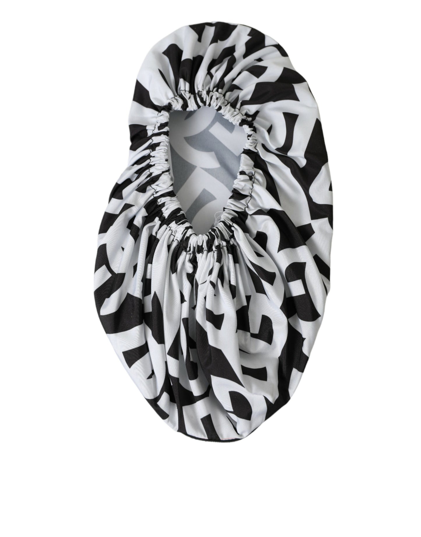 Dolce & Gabbana – Weiße Slipper aus Nylon mit Logo-Print