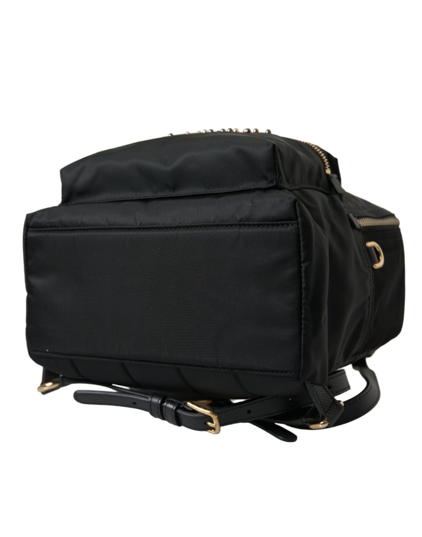 Dolce & Gabbana Schwarzer #DGFAMILY Verzierter Rucksack VULCANO Tasche