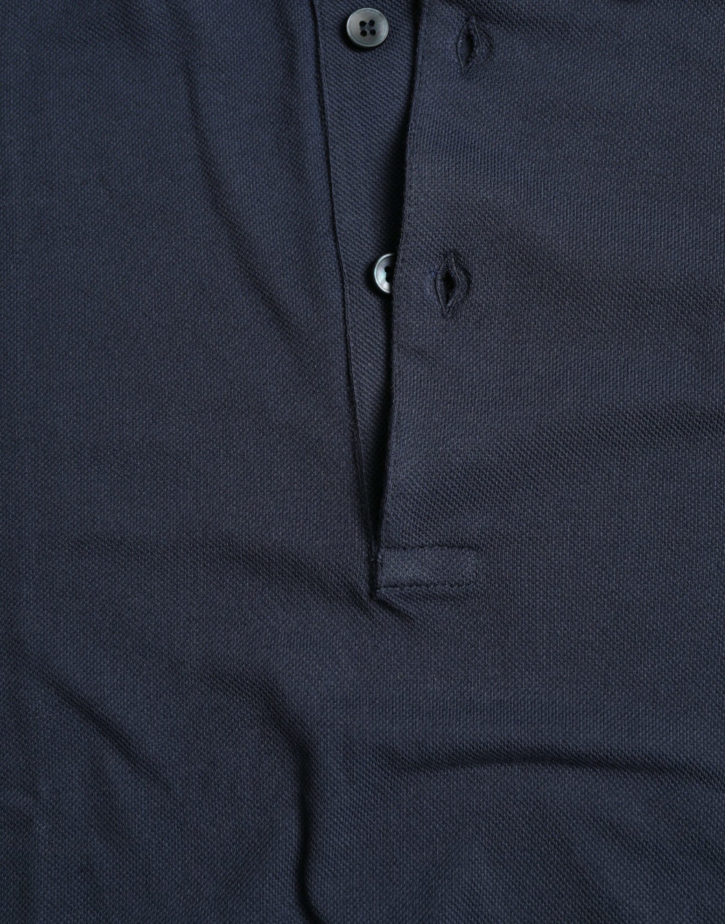 Dolce & Gabbana – Blaues Poloshirt aus Baumwolle mit Kronenaufnäher und Kragen für Herren