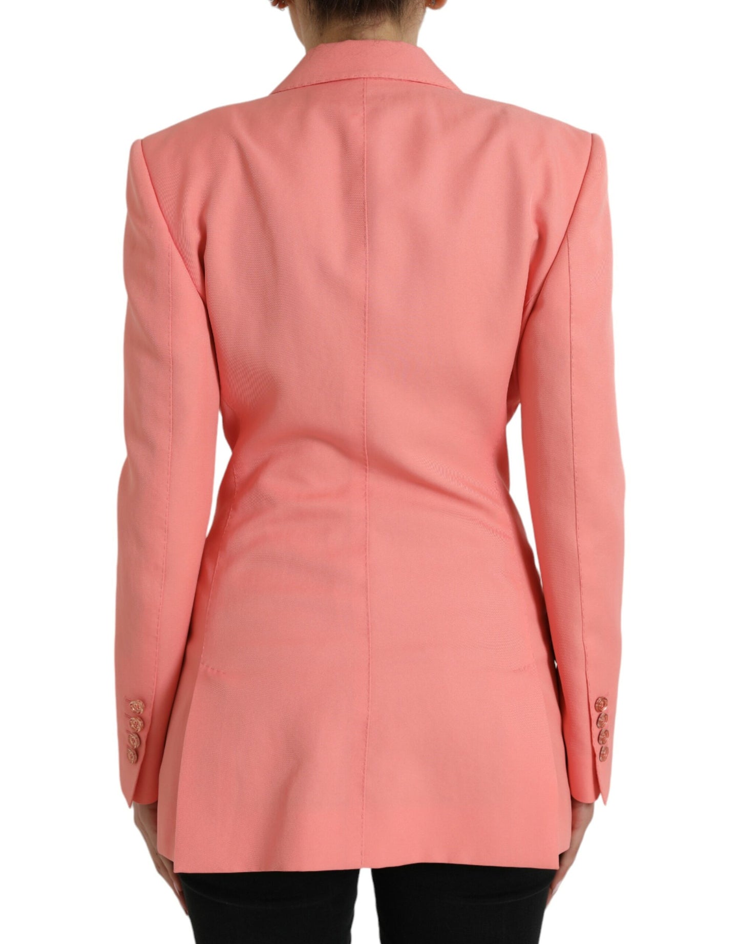 Dolce & Gabbana – Einreihige Blazerjacke aus Polyester in Rosa