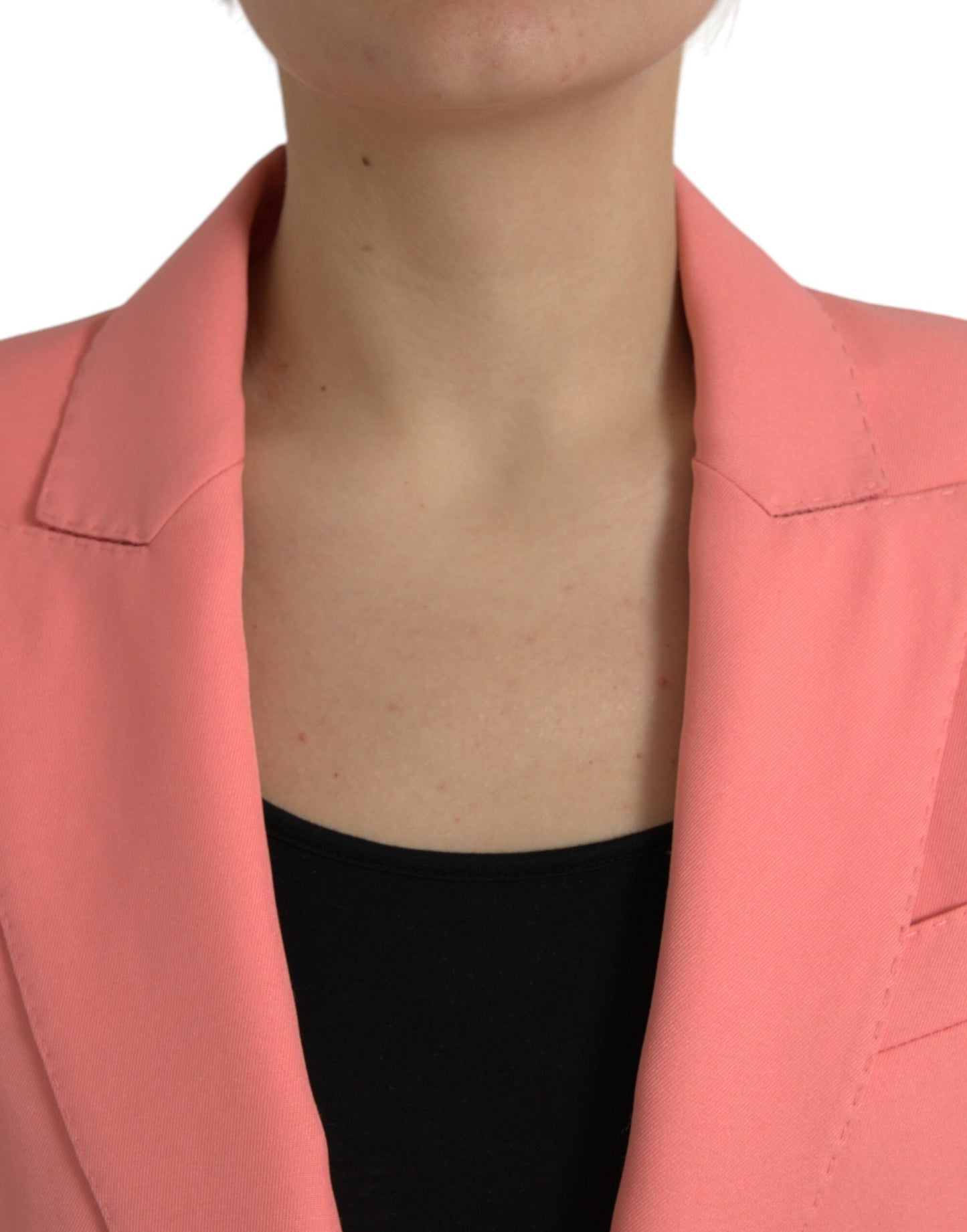 Dolce & Gabbana – Einreihige Blazerjacke aus Polyester in Rosa
