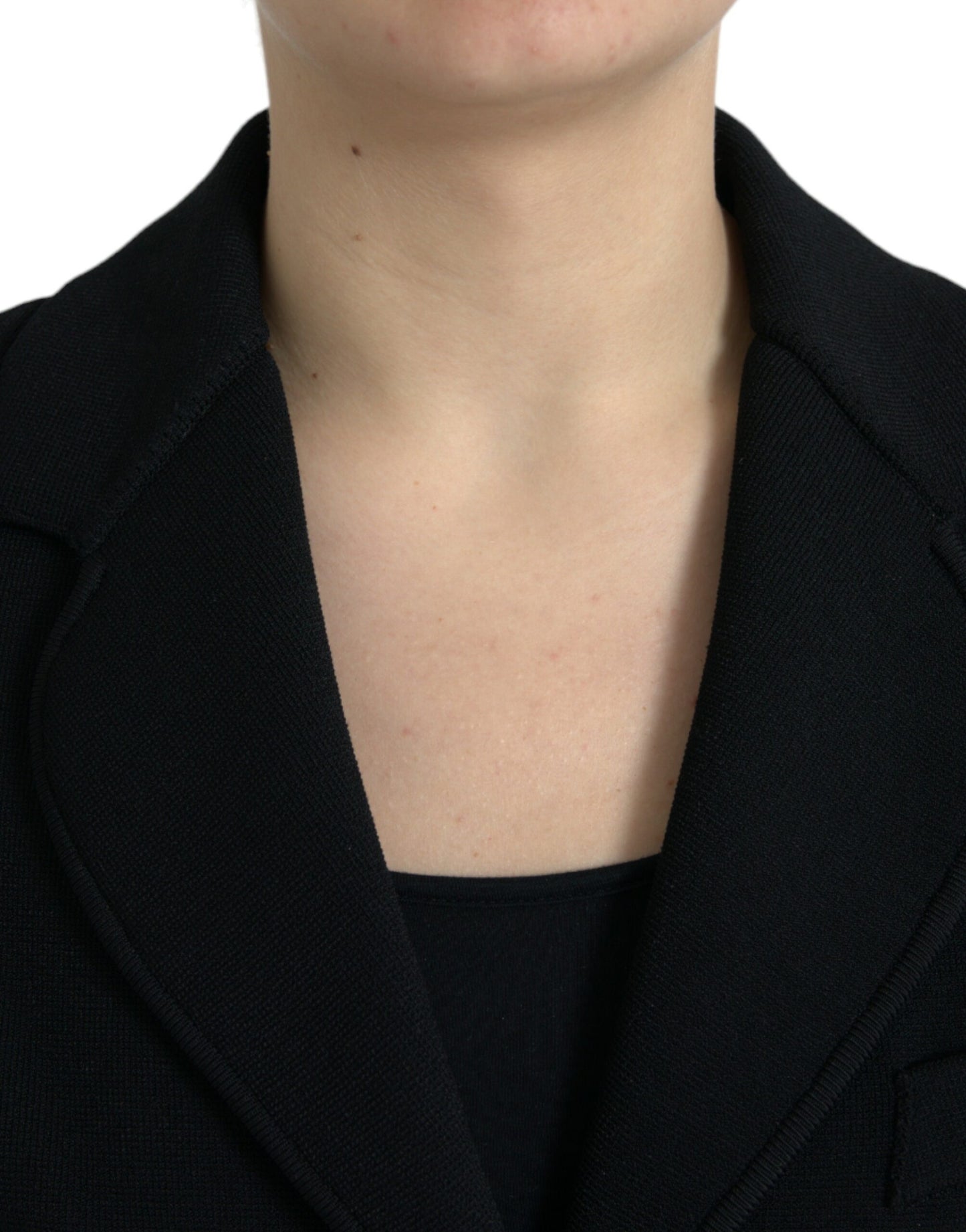 Dolce & Gabbana – Einreihige Blazerjacke aus schwarzer Viskose