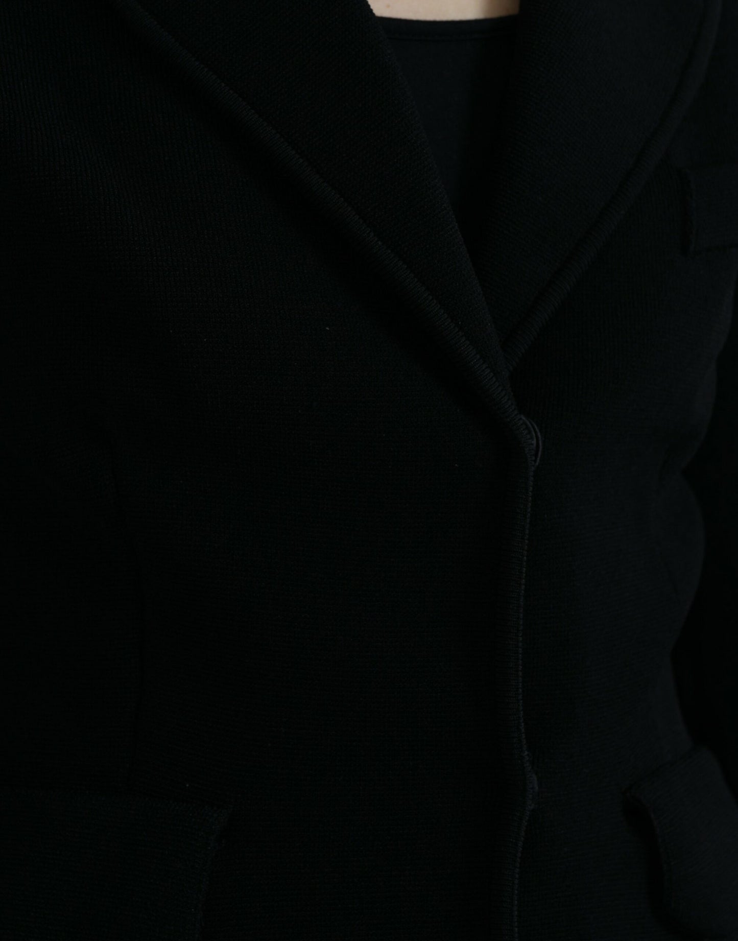 Dolce & Gabbana – Einreihige Blazerjacke aus schwarzer Viskose