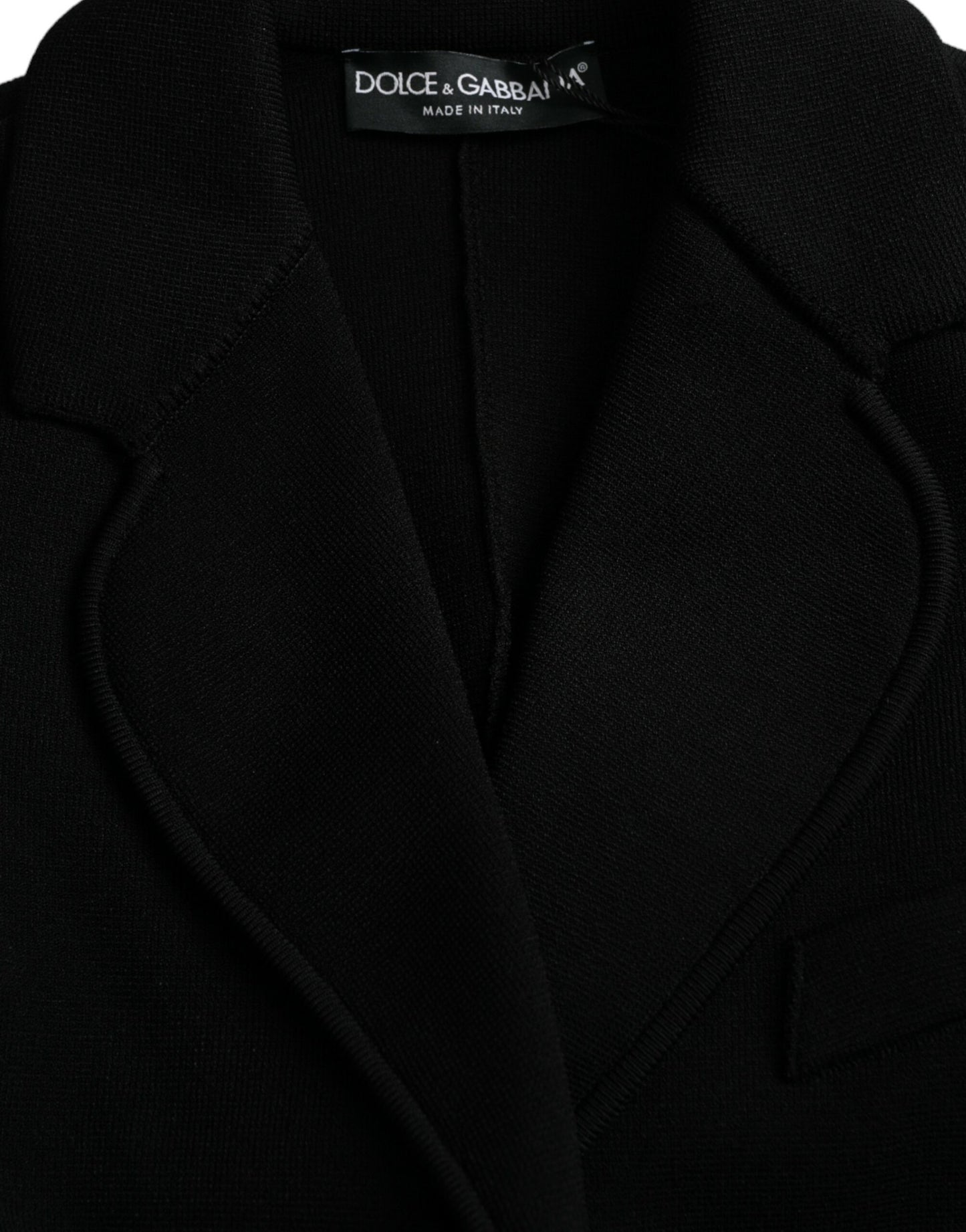 Dolce & Gabbana – Einreihige Blazerjacke aus schwarzer Viskose
