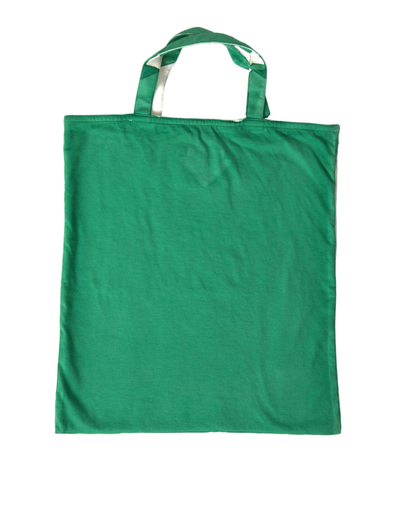 Prada Green Jersey Fabric Logo Schulter Einkaufstasche Einkaufstasche