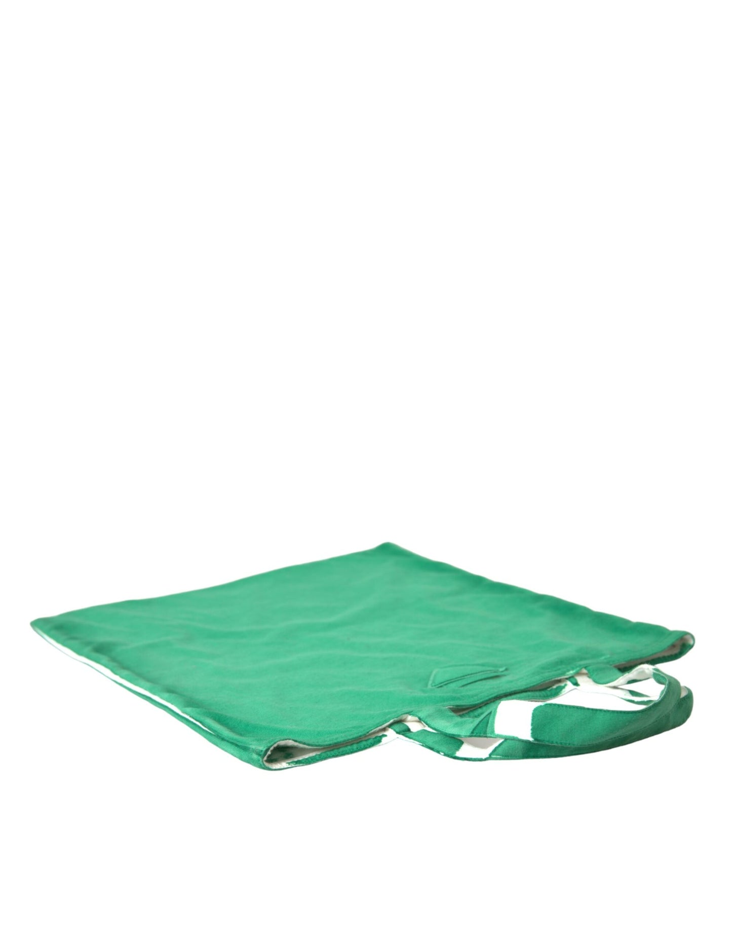 Prada Green Jersey Fabric Logo Schulter Einkaufstasche Einkaufstasche