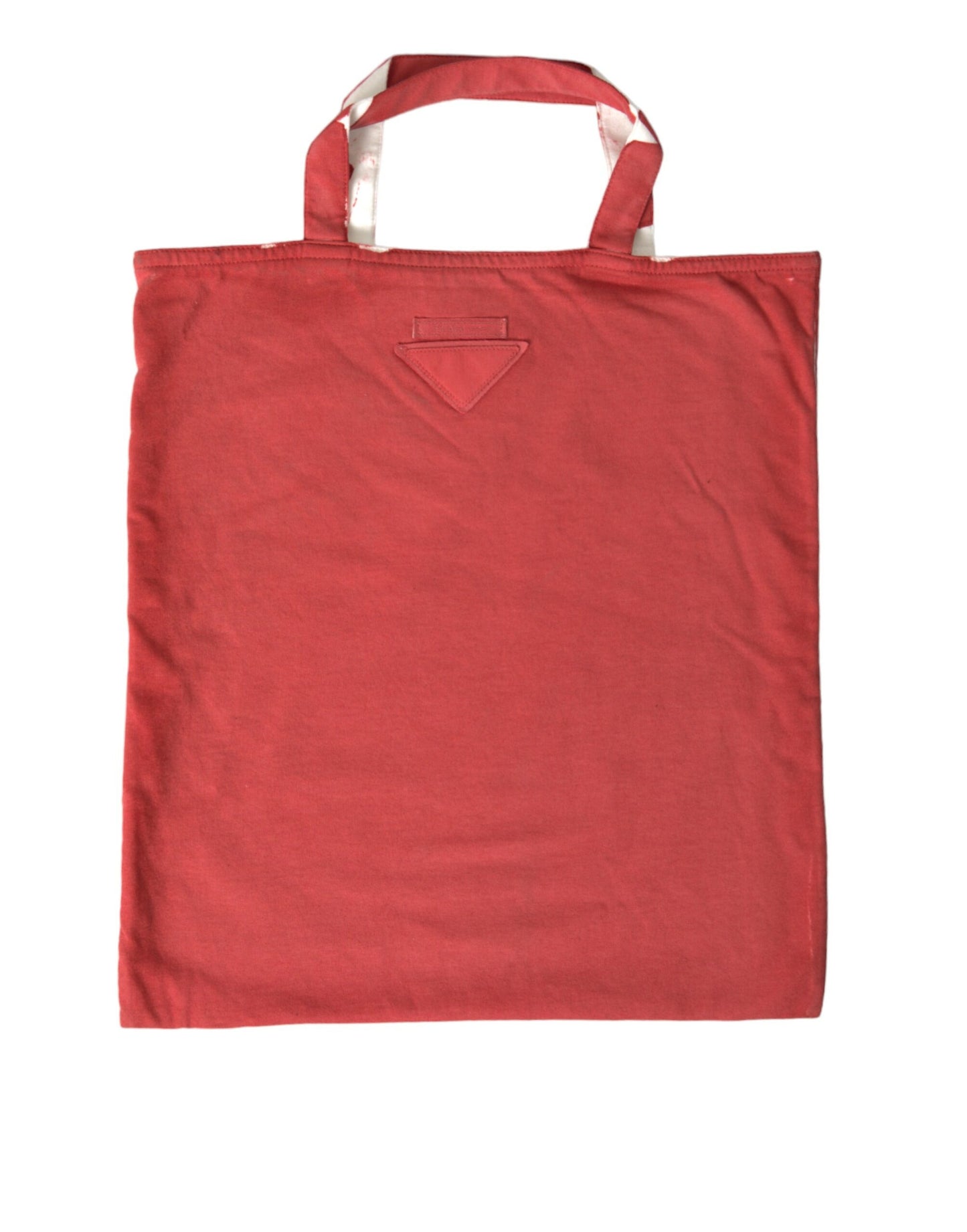 Prada – Einkaufstasche mit Logo aus rotem Jerseystoff